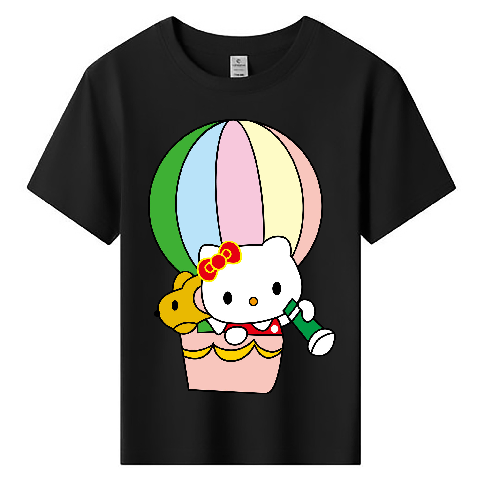（画像用） Hello Kitty ハローキティ 綿100％キッズTシャツ（フロントプリント）