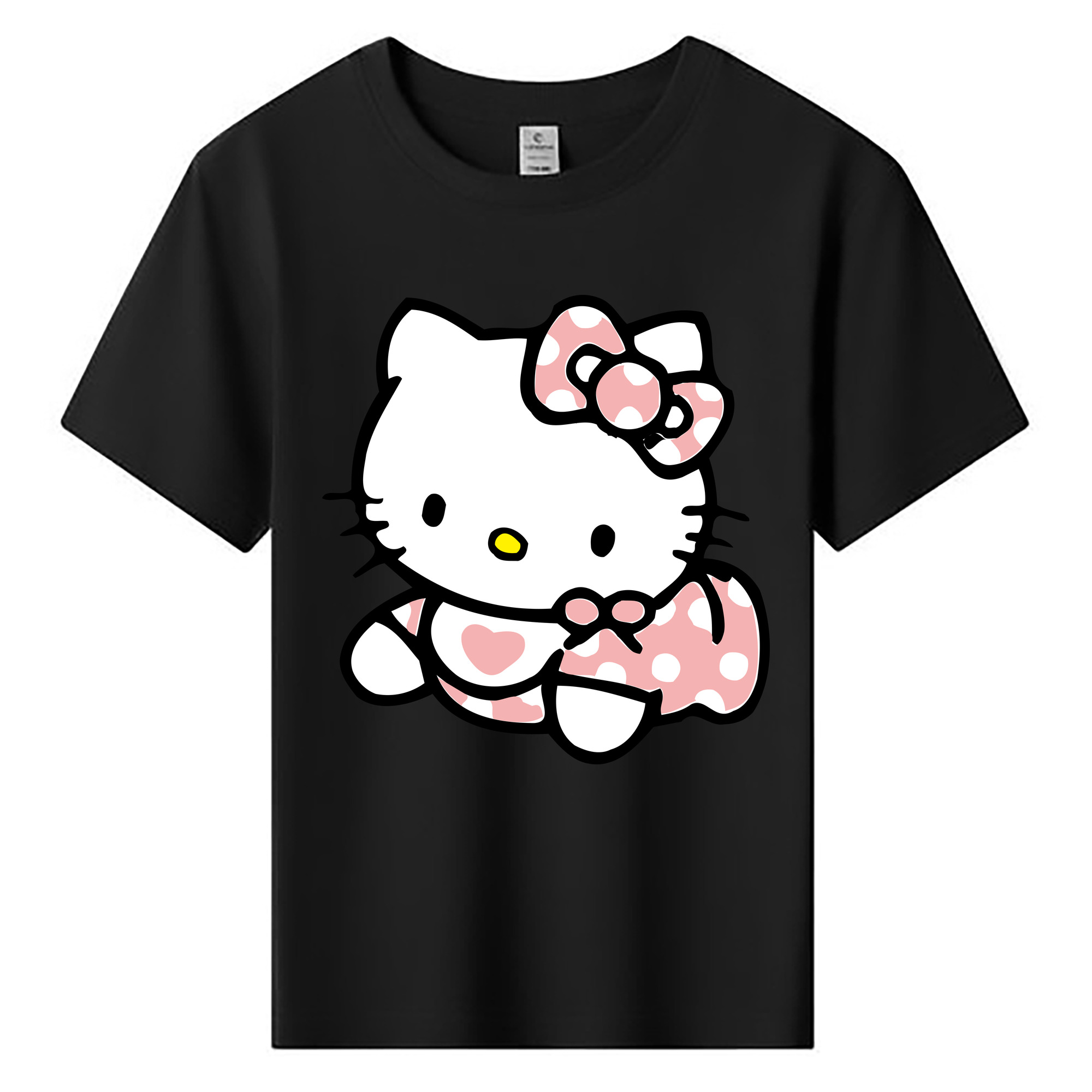 （画像用） Hello Kitty ハローキティ 綿100％キッズTシャツ（フロントプリント）