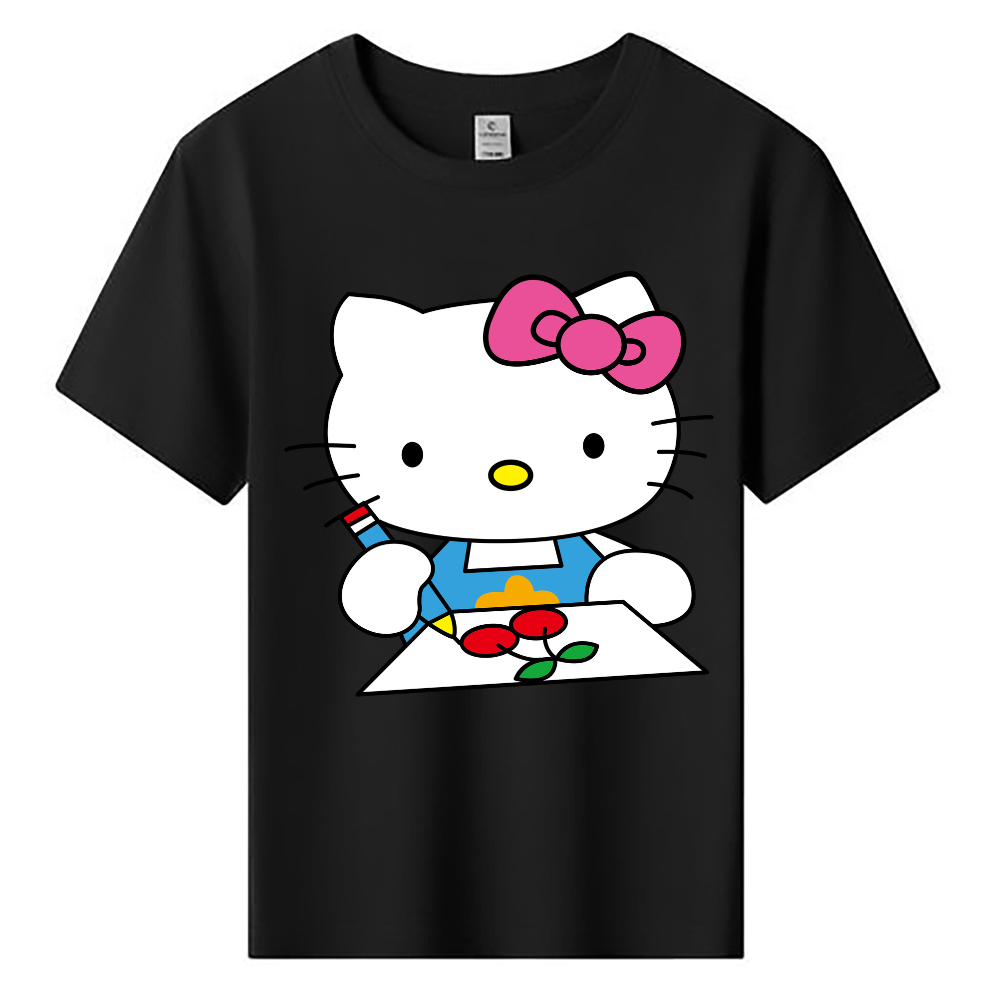 （画像用） Hello Kitty ハローキティ 綿100％キッズTシャツ（フロントプリント）