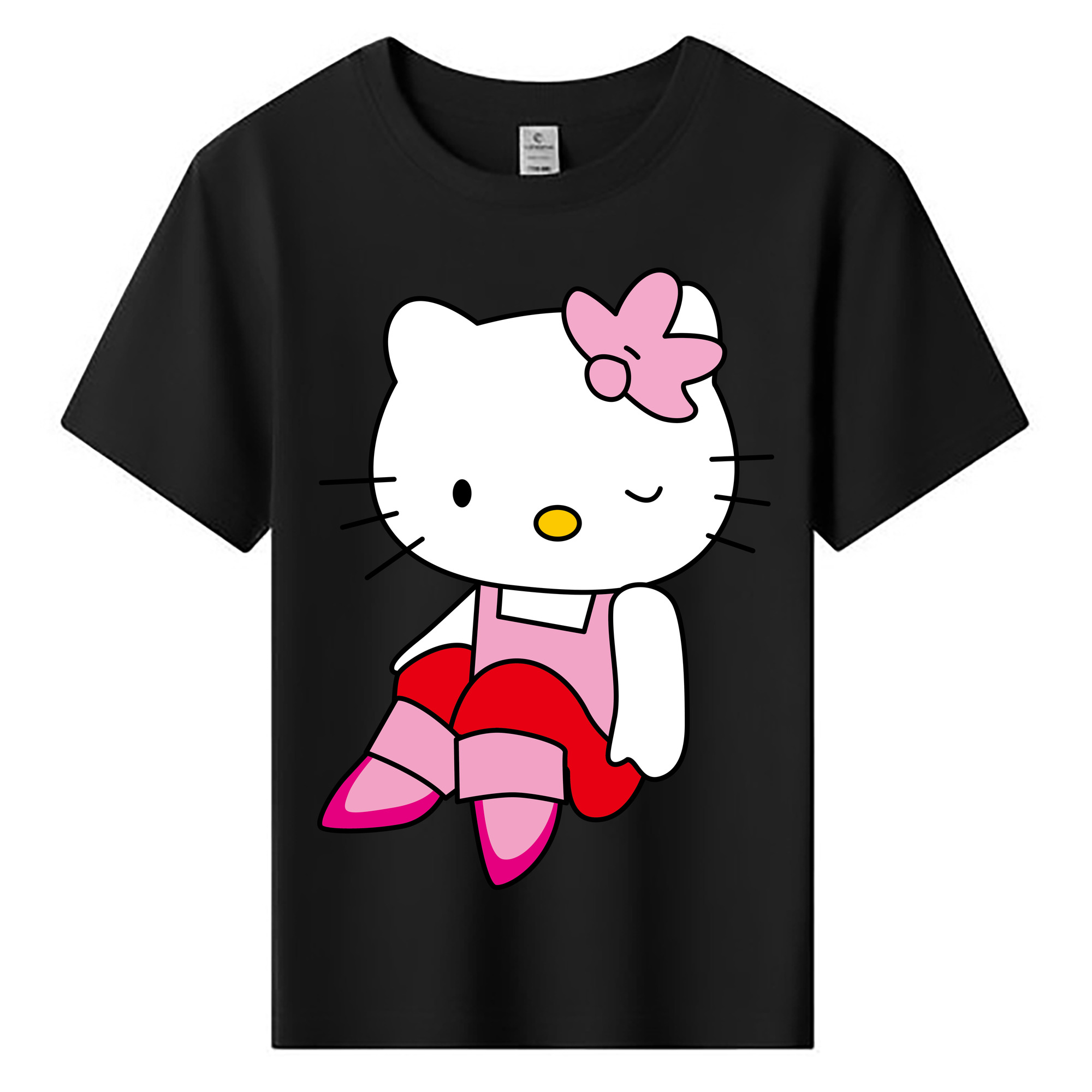 （画像用） Hello Kitty ハローキティ 綿100％キッズTシャツ（フロントプリント）