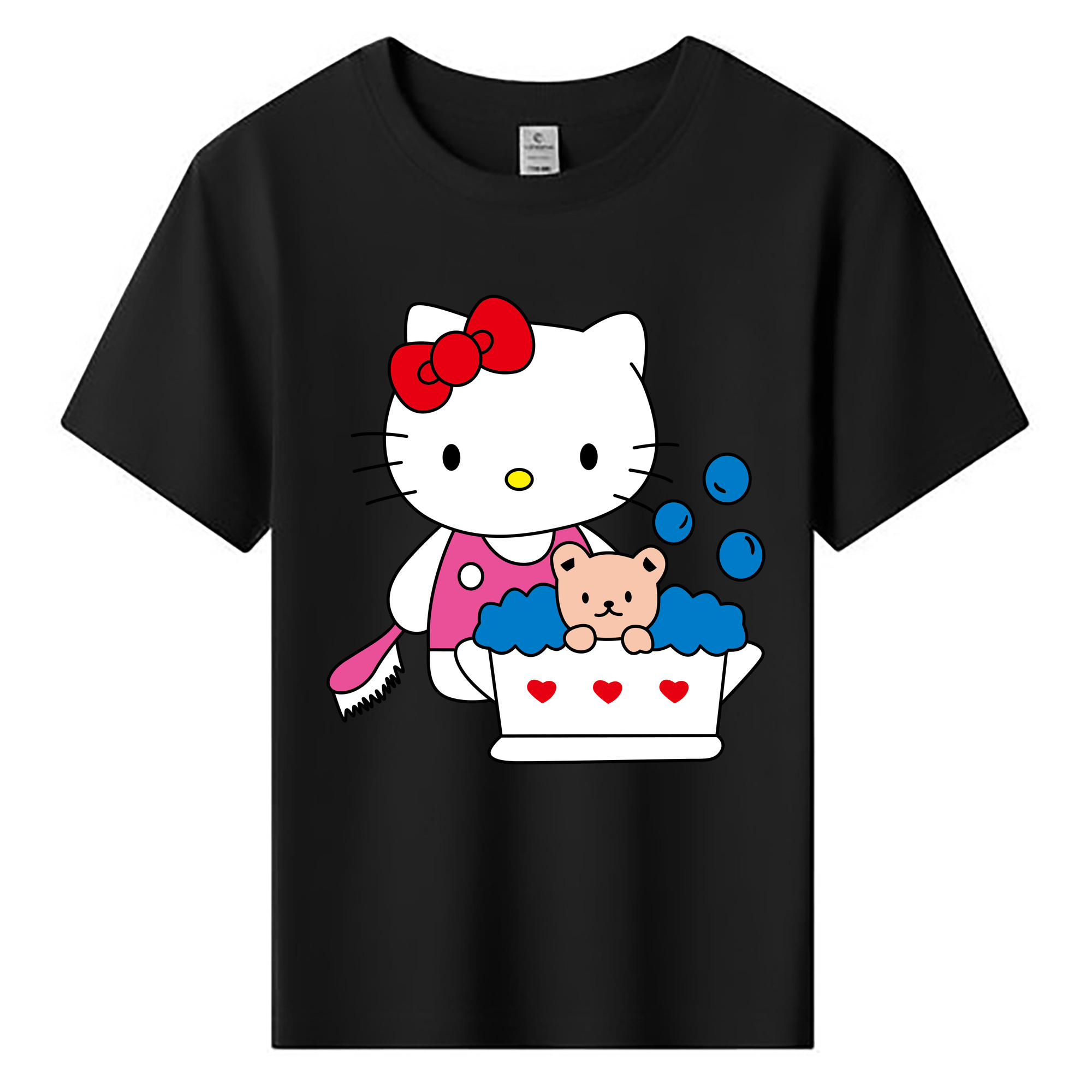 （画像用） Hello Kitty ハローキティ 綿100％キッズTシャツ（フロントプリント）