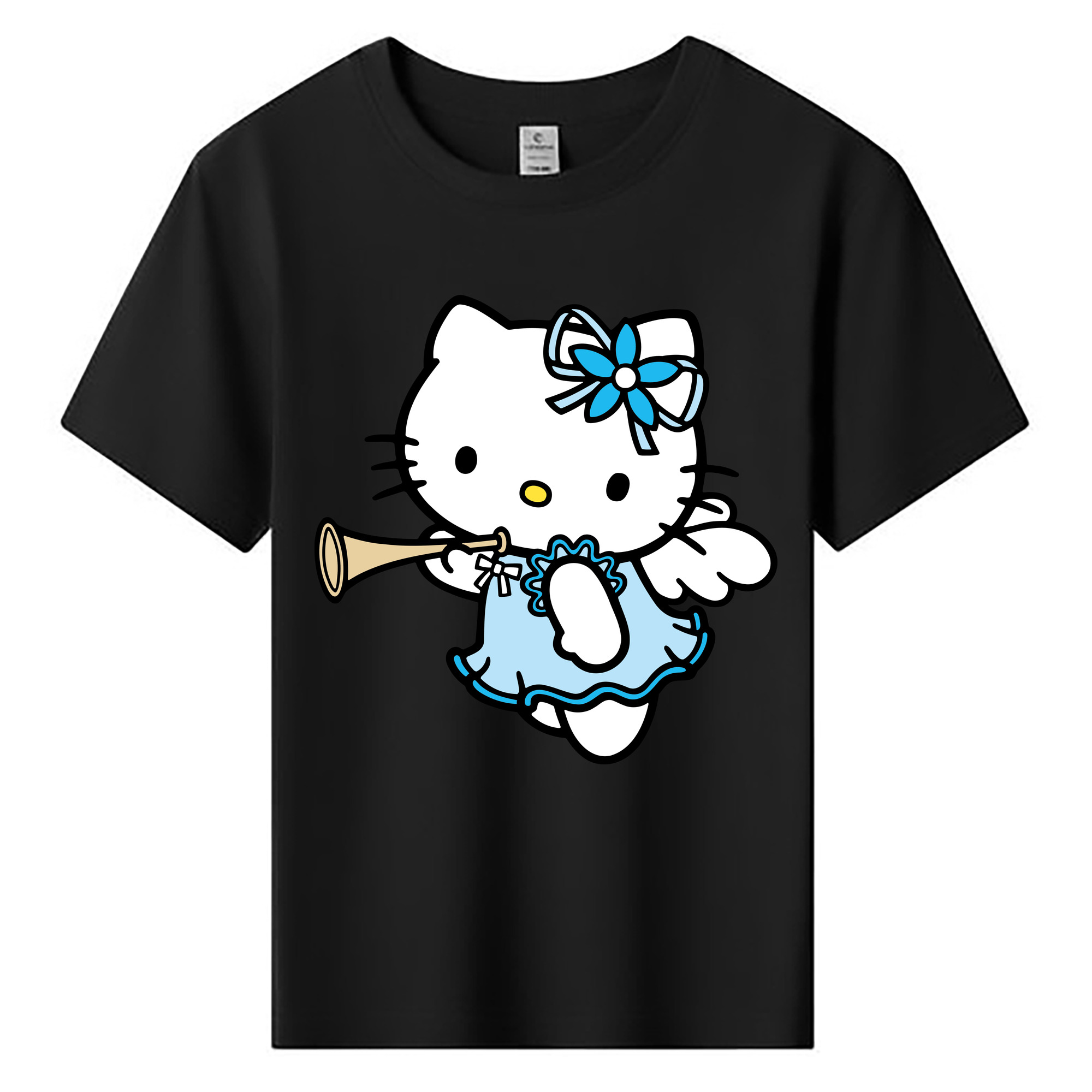 （画像用） Hello Kitty ハローキティ 綿100％キッズTシャツ（フロントプリント）