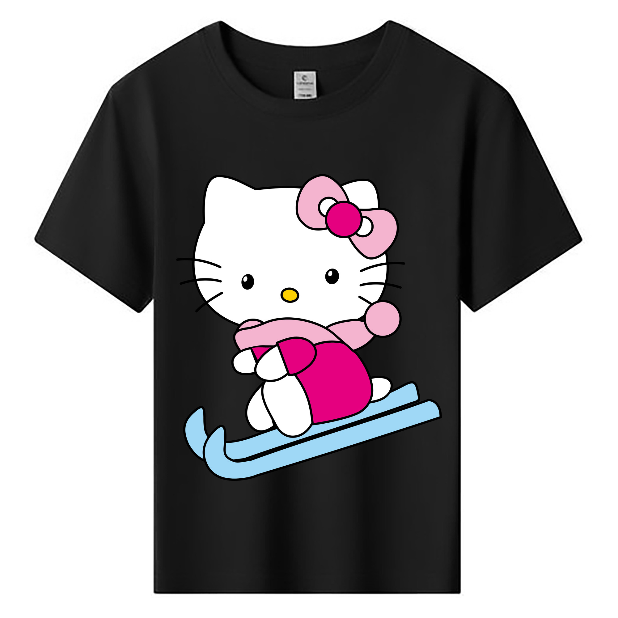 （画像用） Hello Kitty ハローキティ 綿100％キッズTシャツ（フロントプリント）