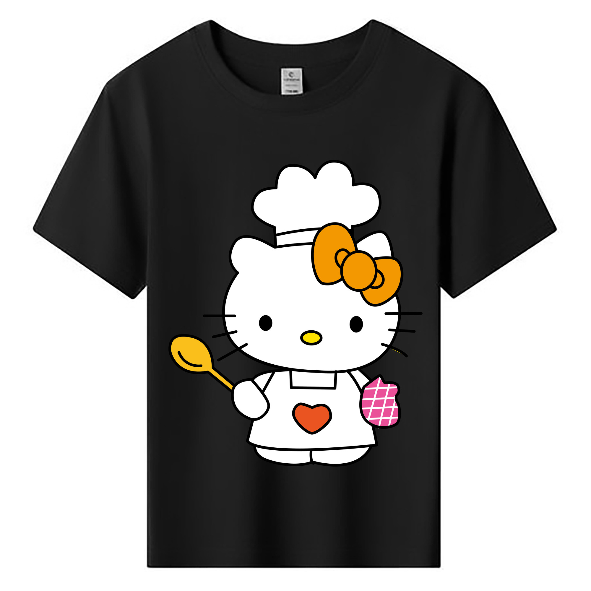 （画像用） Hello Kitty ハローキティ 綿100％キッズTシャツ（フロントプリント）