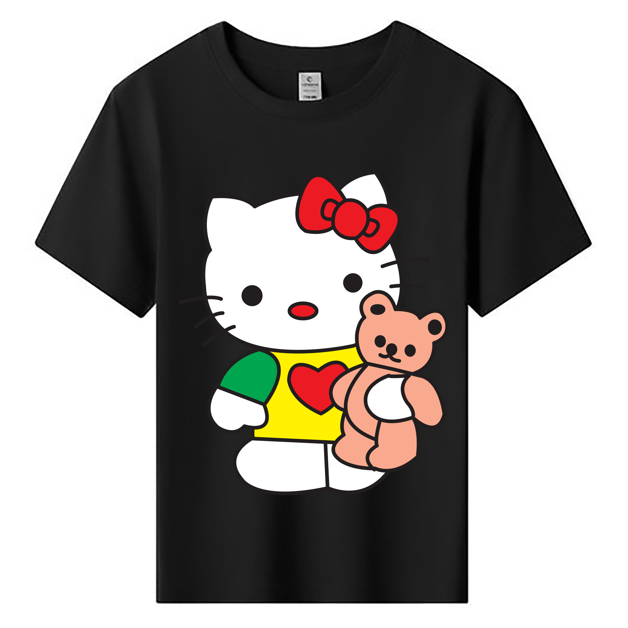 （画像用） Hello Kitty ハローキティ 綿100％キッズTシャツ（フロントプリント）