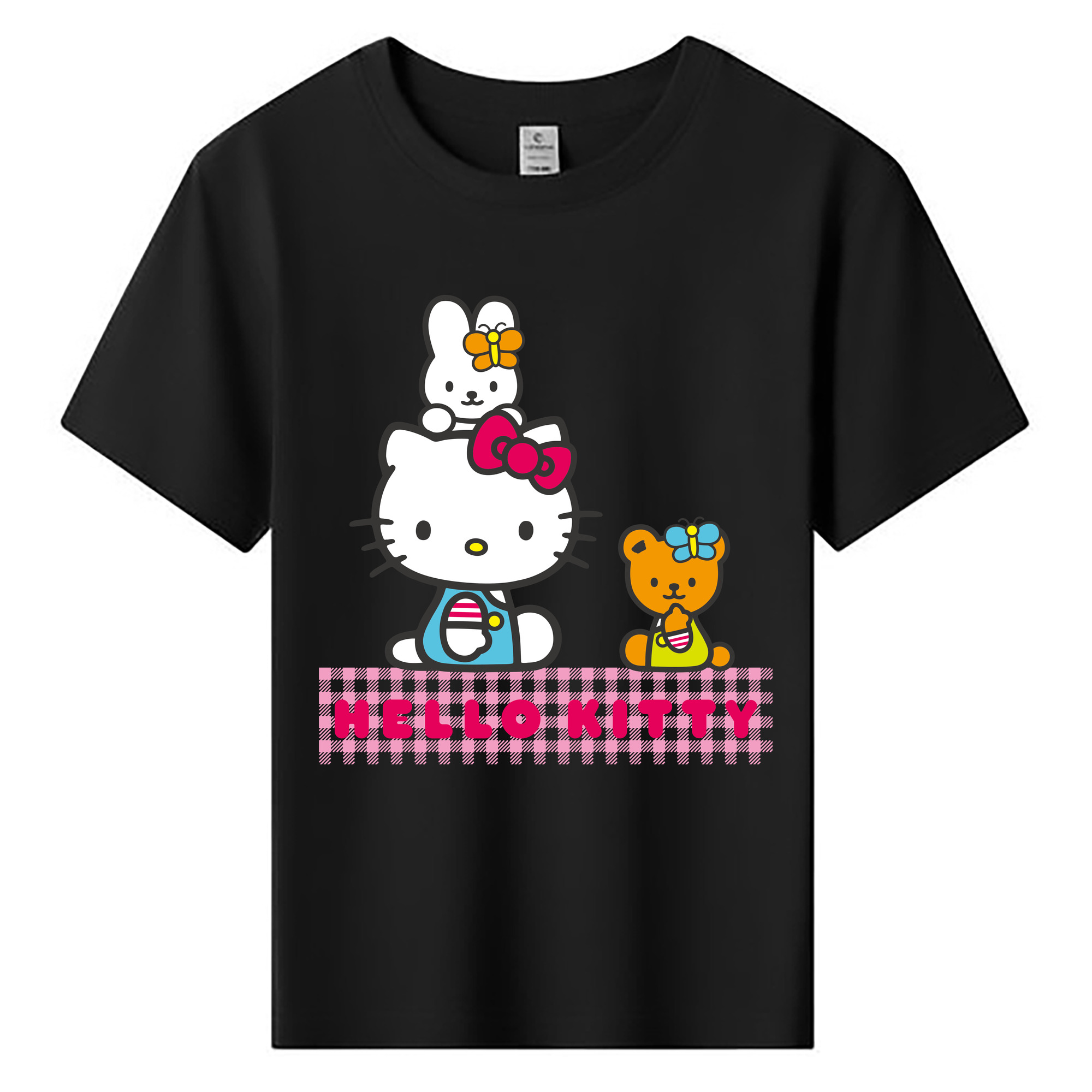 （画像用） Hello Kitty ハローキティ 綿100％キッズTシャツ（フロントプリント）