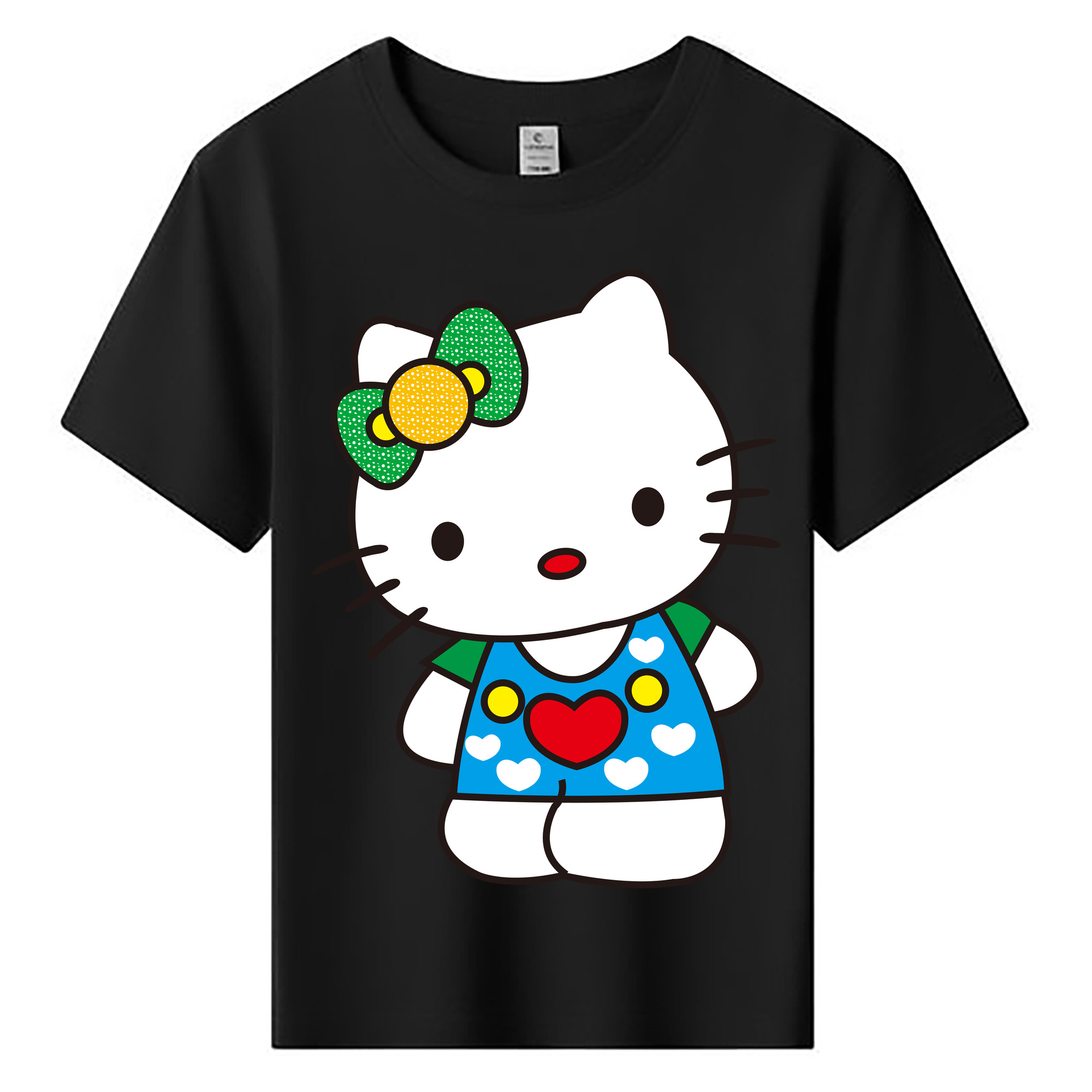 （画像用） Hello Kitty ハローキティ 綿100％キッズTシャツ（フロントプリント）