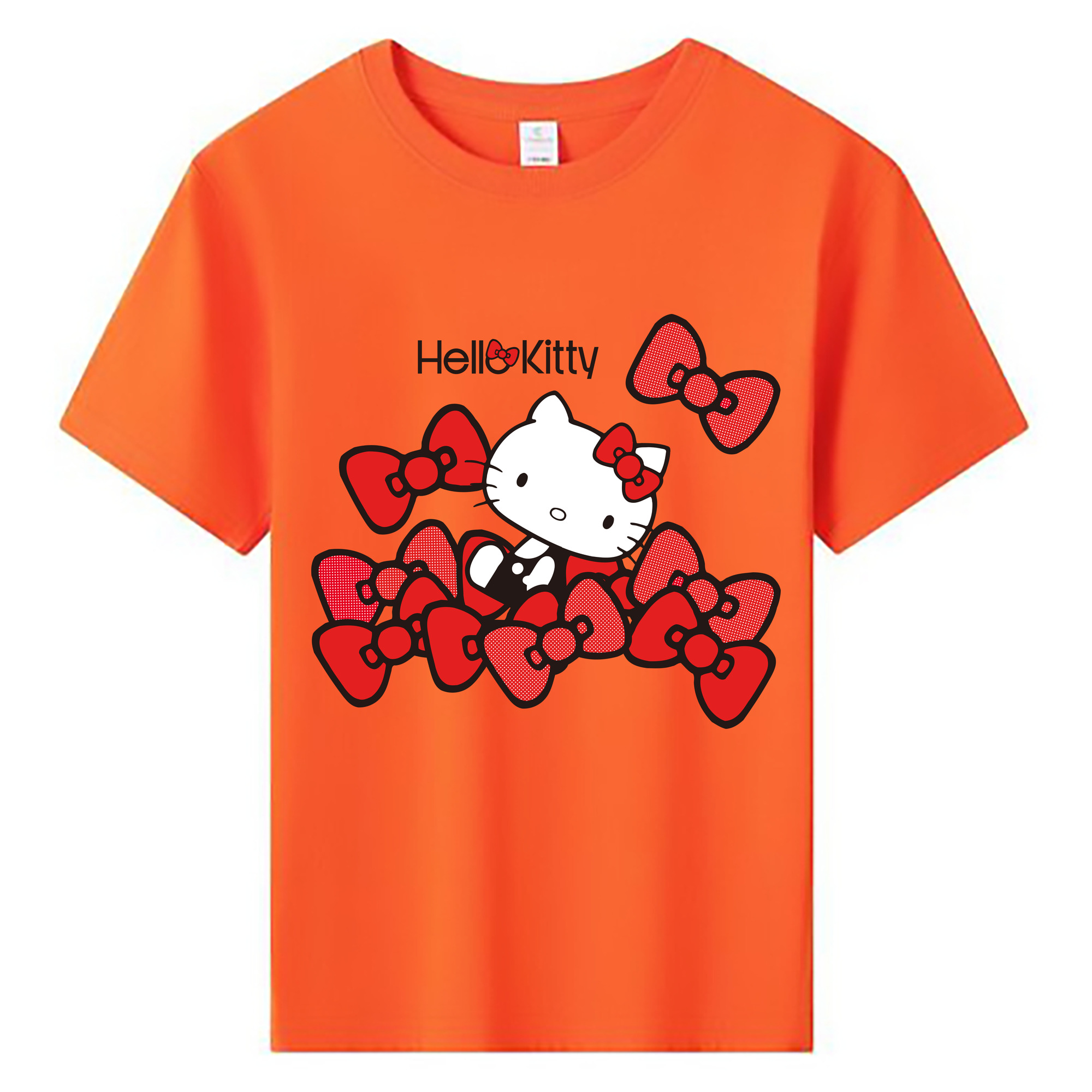 （画像用） Hello Kitty ハローキティ 綿100％キッズTシャツ（フロントプリント）