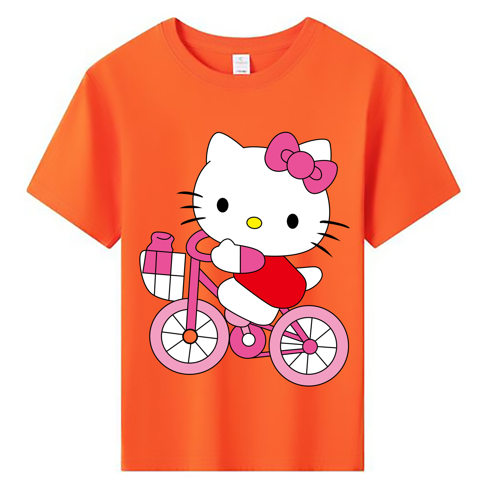 （画像用） Hello Kitty ハローキティ 綿100％キッズTシャツ（フロントプリント）