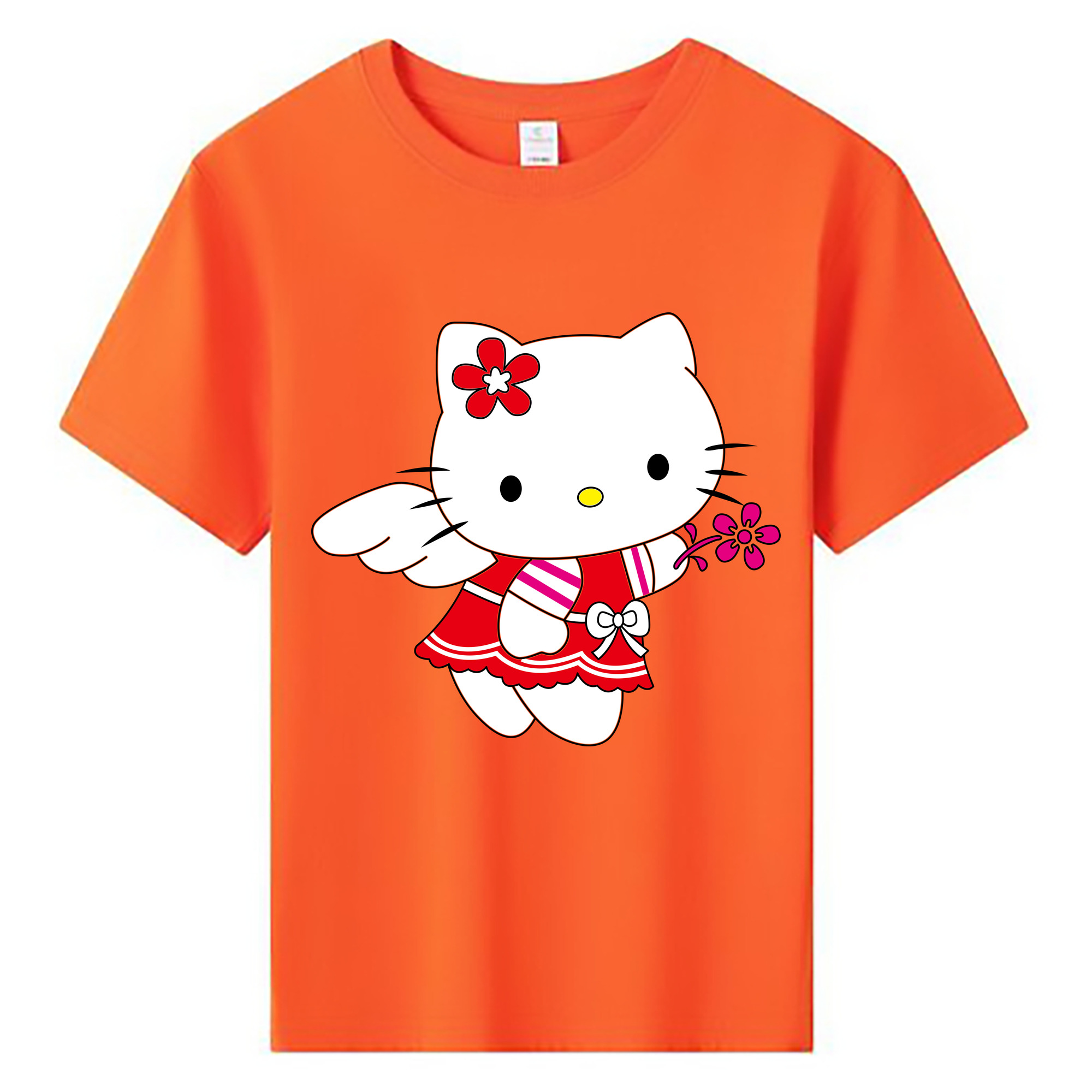 （画像用） Hello Kitty ハローキティ 綿100％キッズTシャツ（フロントプリント）