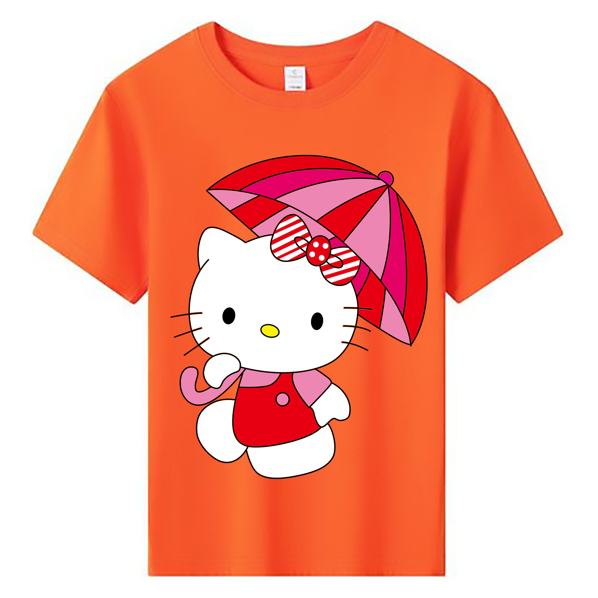 （画像用） Hello Kitty ハローキティ 綿100％キッズTシャツ（フロントプリント）