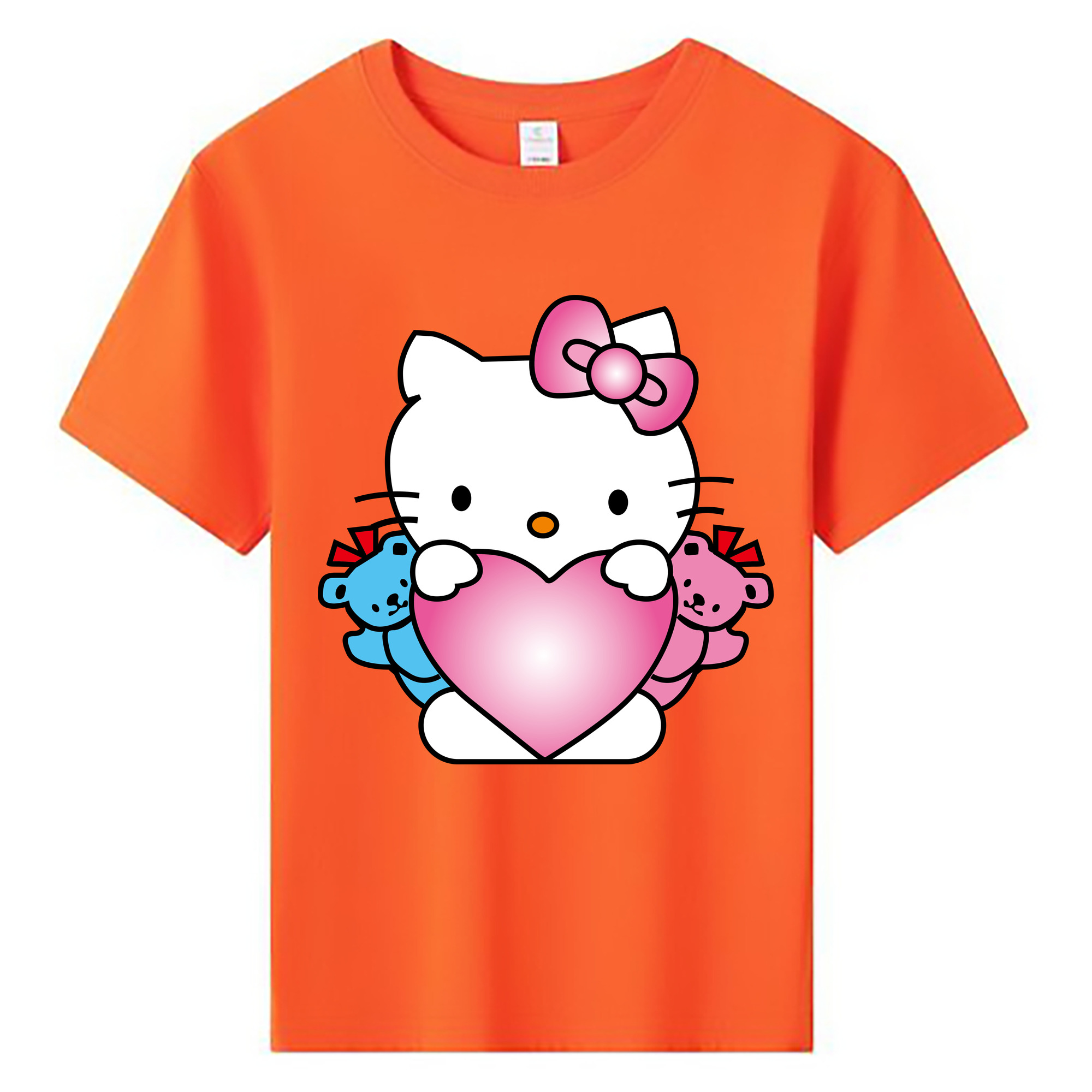 （画像用） Hello Kitty ハローキティ 綿100％キッズTシャツ（フロントプリント）