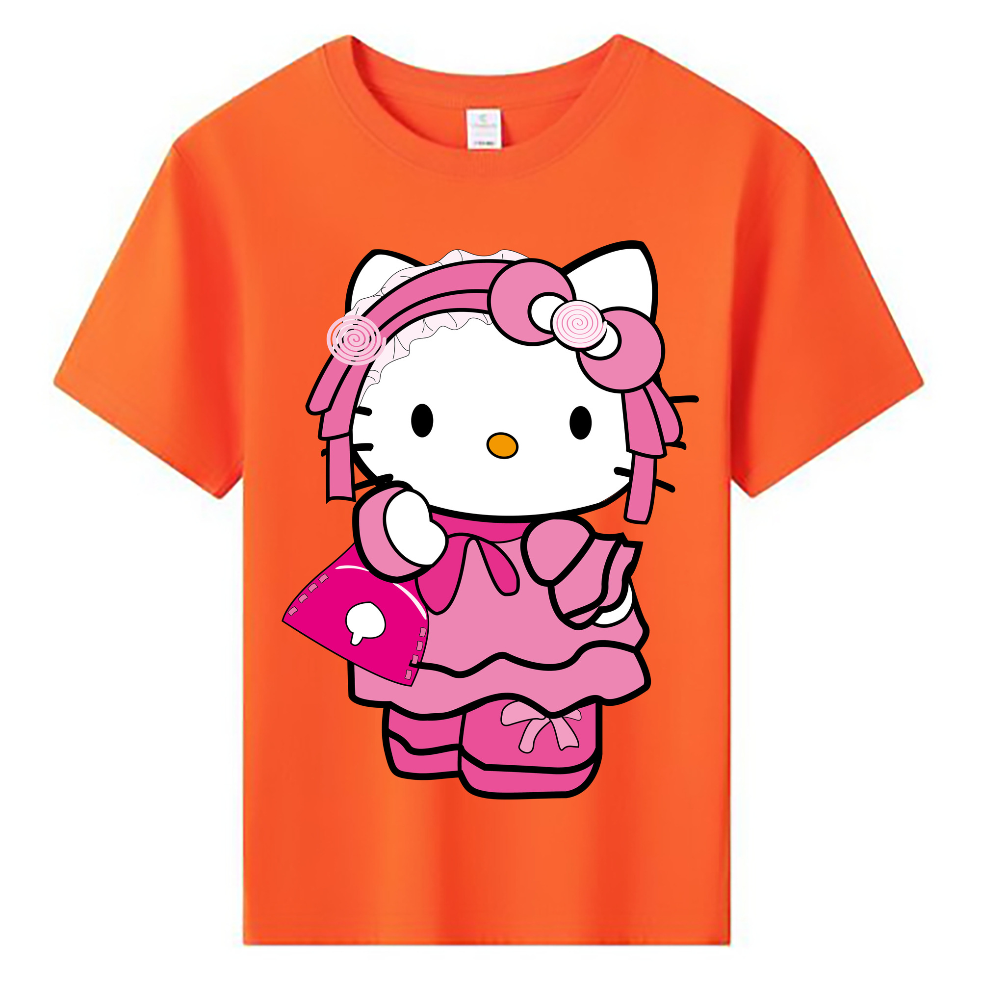 （画像用） Hello Kitty ハローキティ 綿100％キッズTシャツ（フロントプリント）