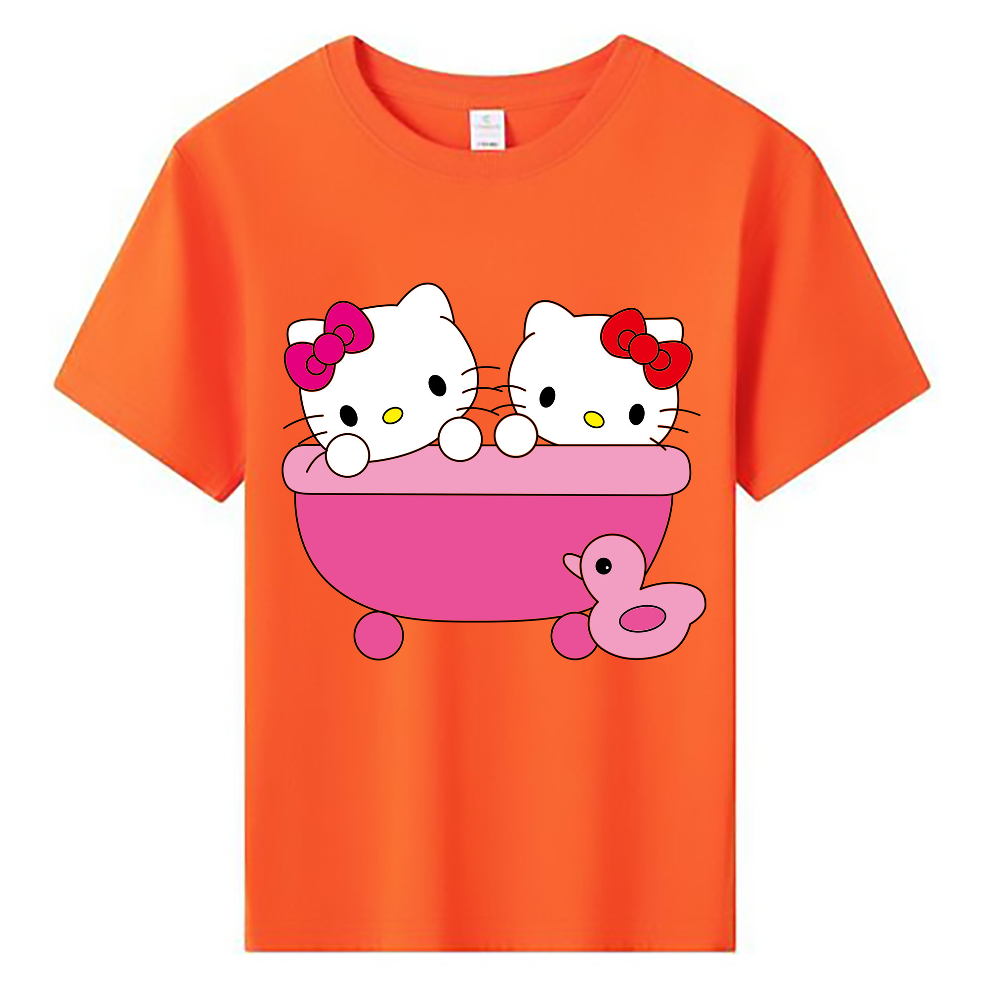 （画像用） Hello Kitty ハローキティ 綿100％キッズTシャツ（フロントプリント）