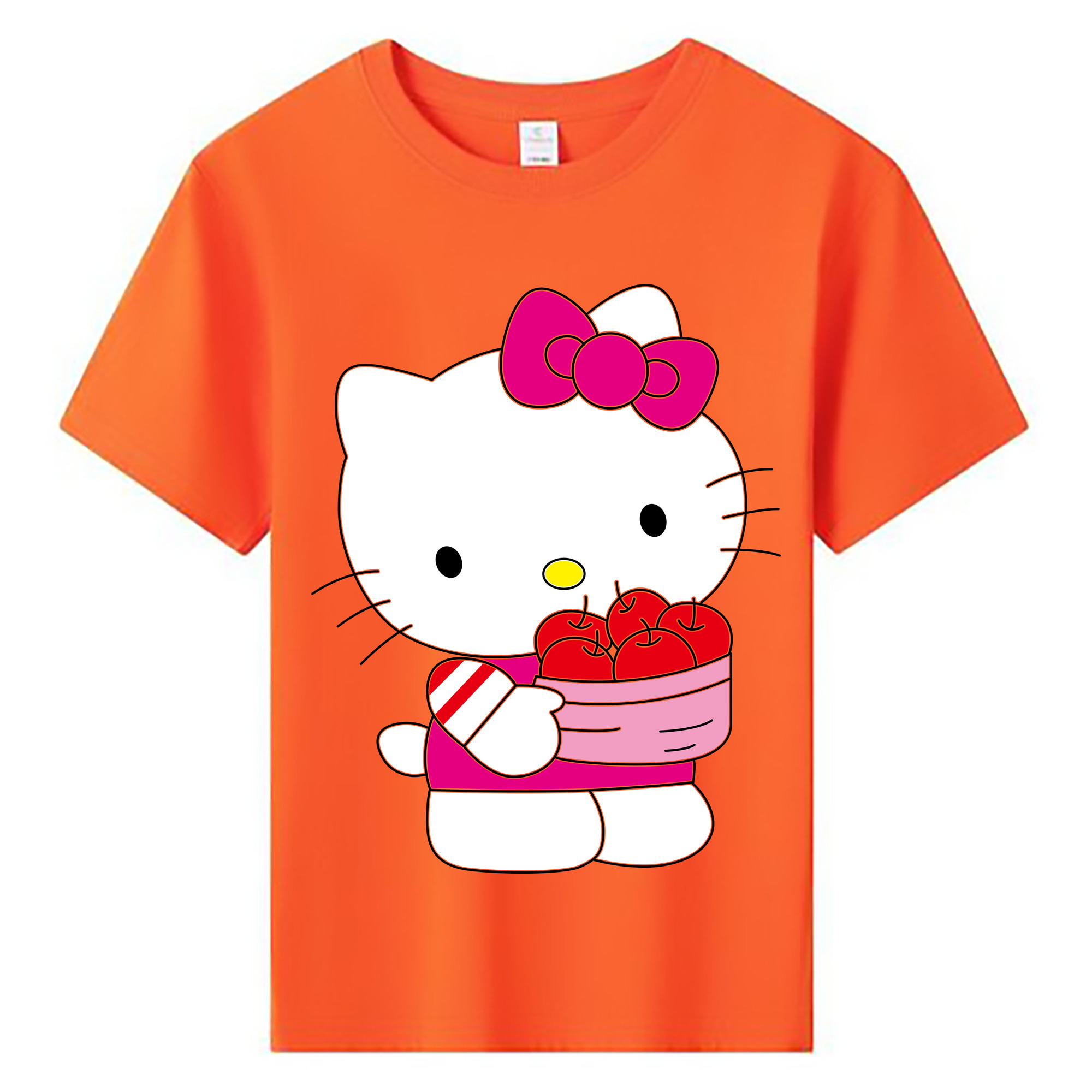 （画像用） Hello Kitty ハローキティ 綿100％キッズTシャツ（フロントプリント）