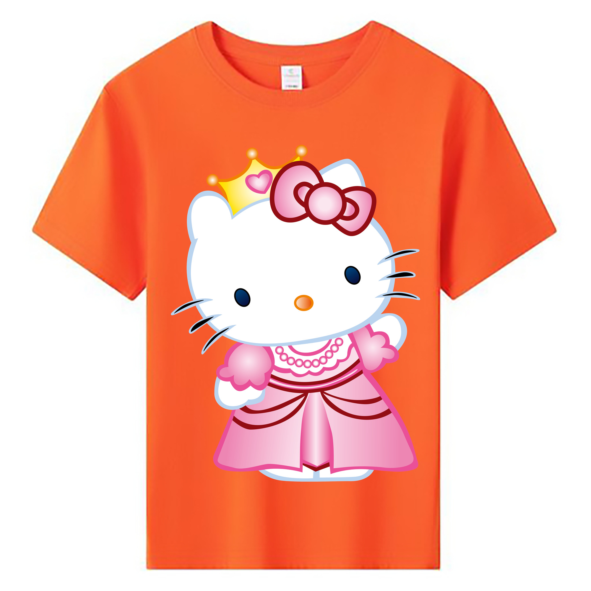 （画像用） Hello Kitty ハローキティ 綿100％キッズTシャツ（フロントプリント）