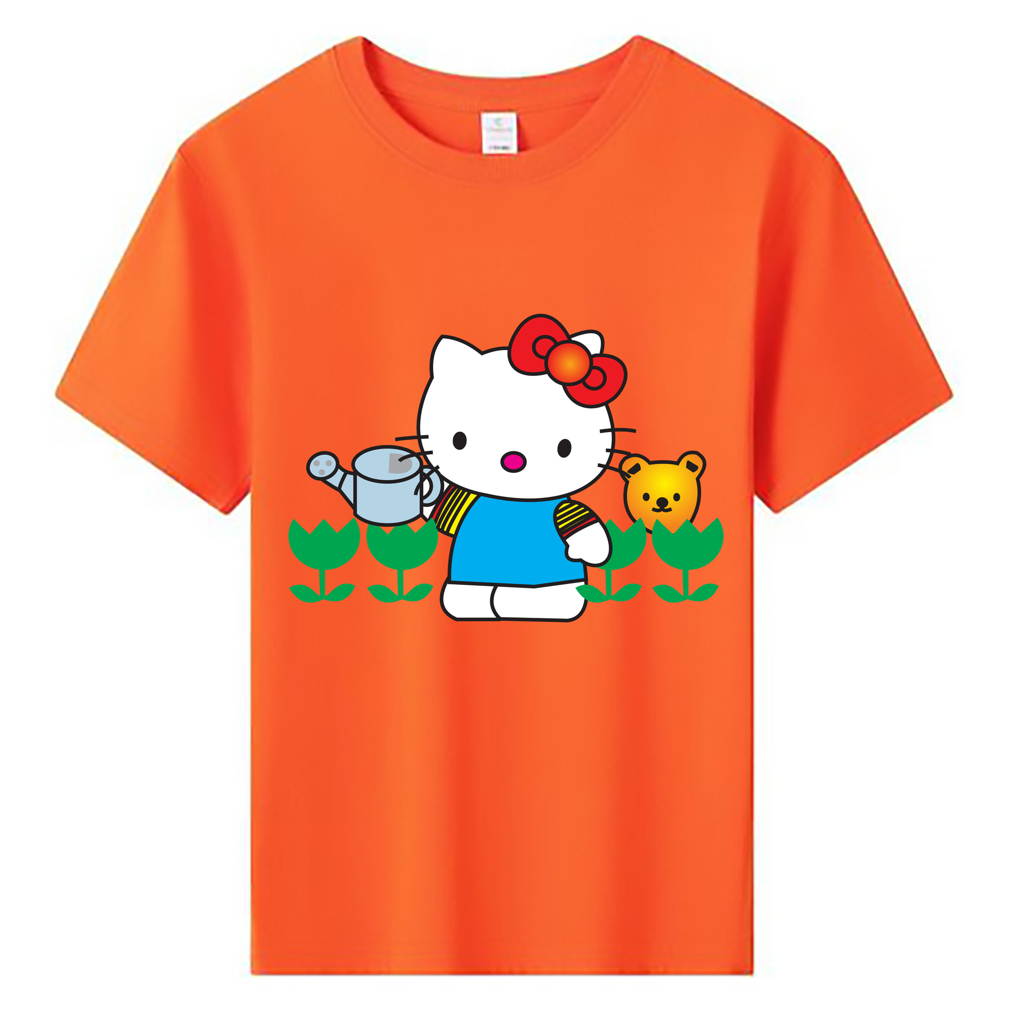 （画像用） Hello Kitty ハローキティ 綿100％キッズTシャツ（フロントプリント）