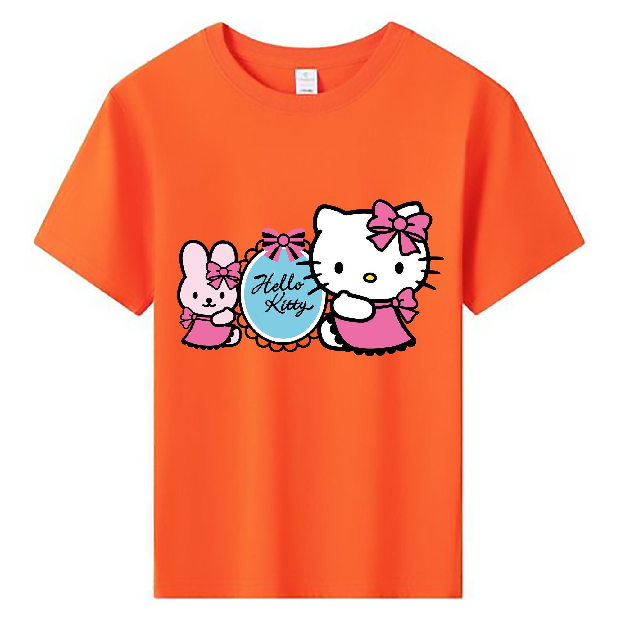 （画像用） Hello Kitty ハローキティ 綿100％キッズTシャツ（フロントプリント）