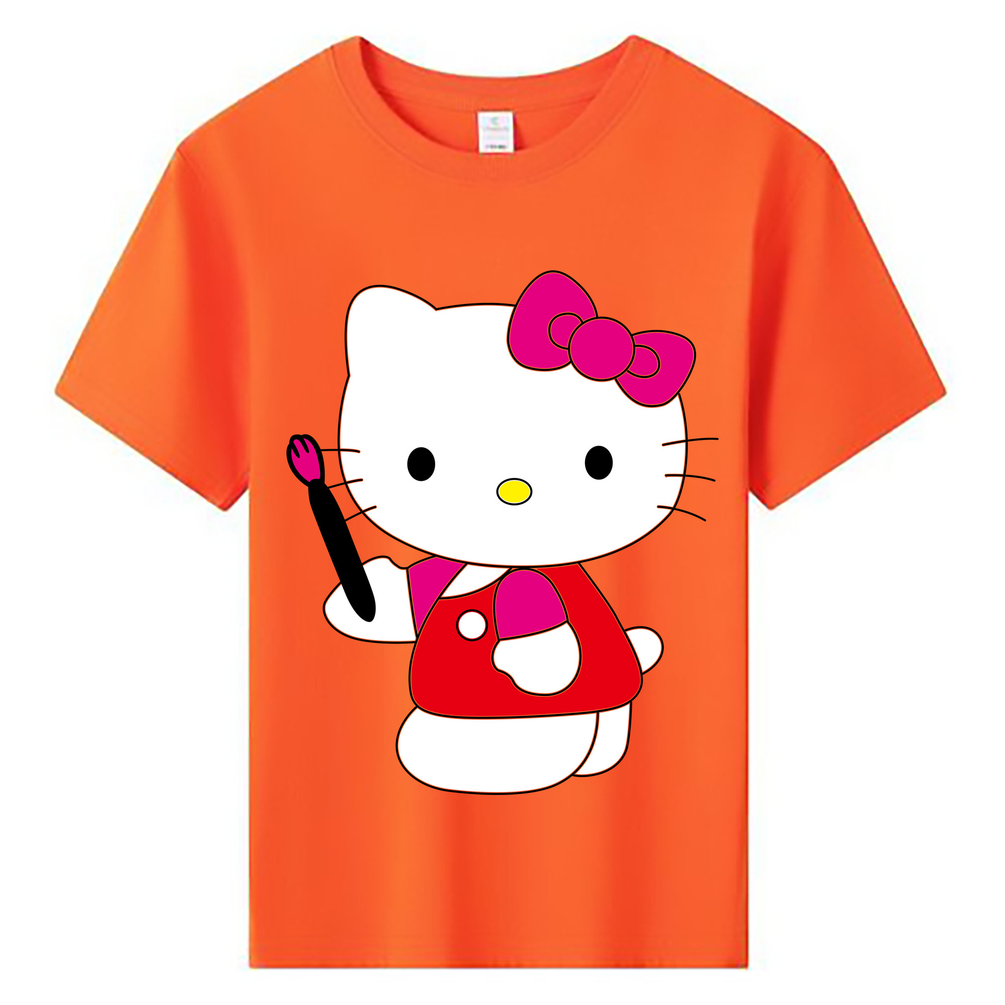 （画像用） Hello Kitty ハローキティ 綿100％キッズTシャツ（フロントプリント）
