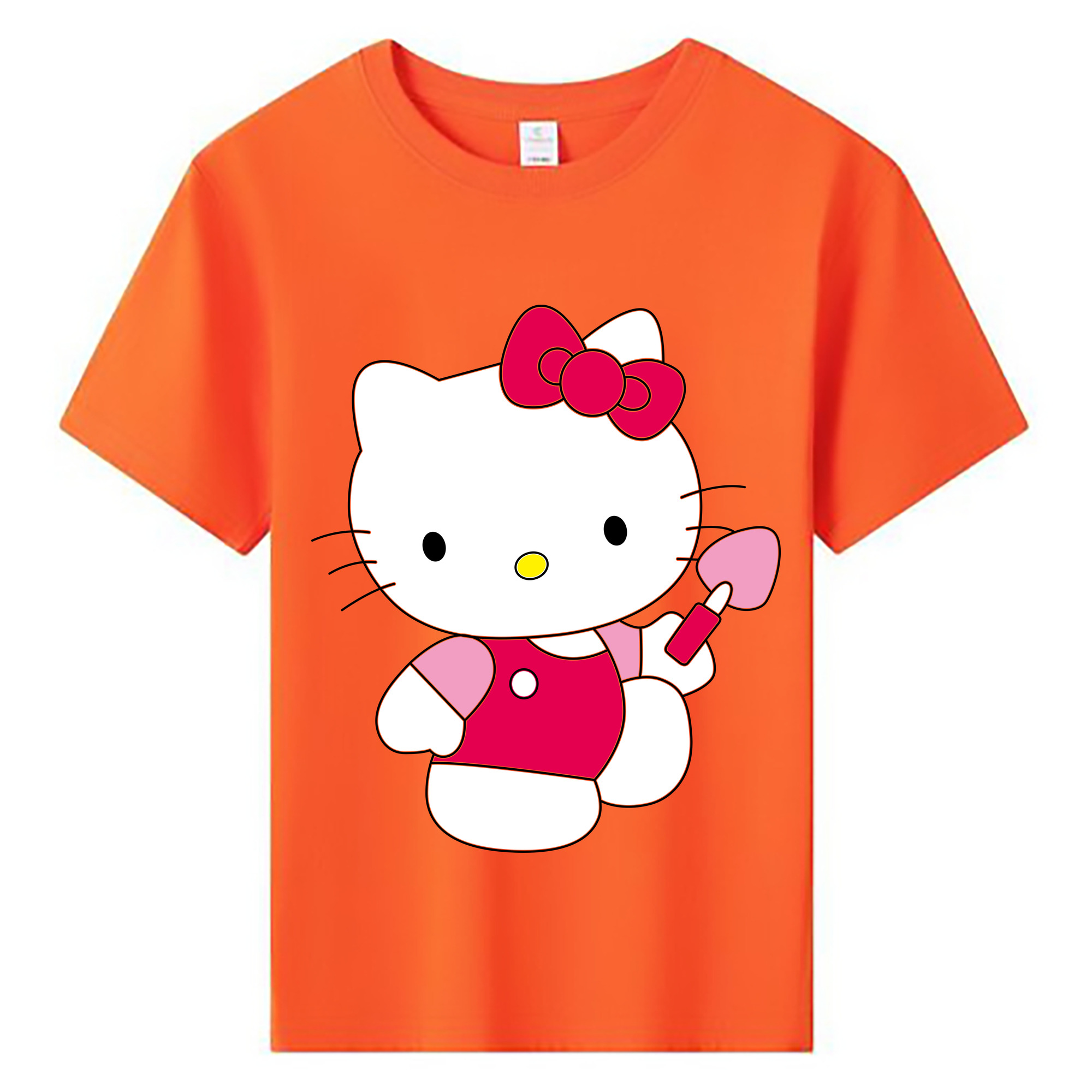 （画像用） Hello Kitty ハローキティ 綿100％キッズTシャツ（フロントプリント）