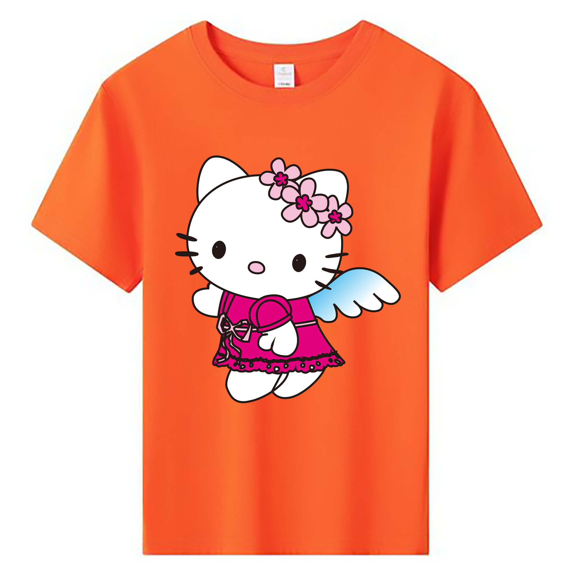 （画像用） Hello Kitty ハローキティ 綿100％キッズTシャツ（フロントプリント）