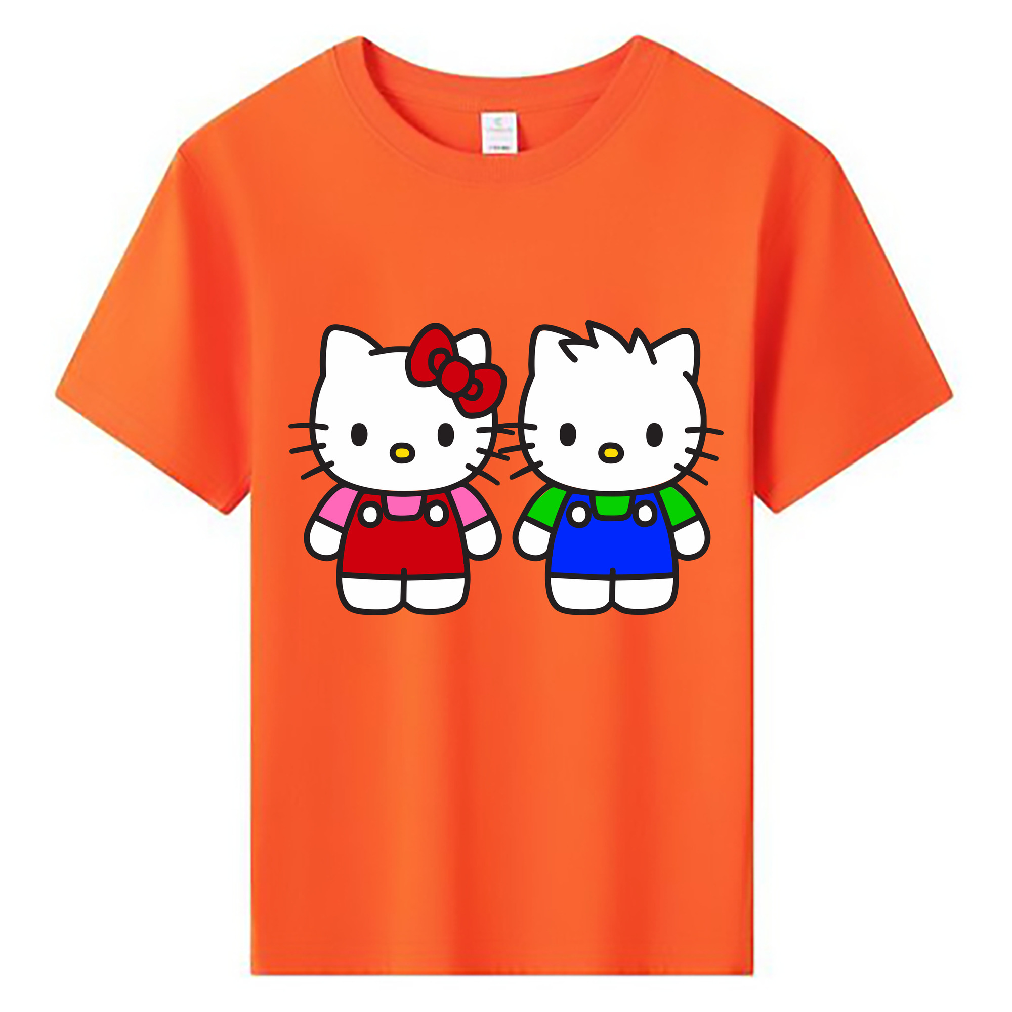 （画像用） Hello Kitty ハローキティ 綿100％キッズTシャツ（フロントプリント）