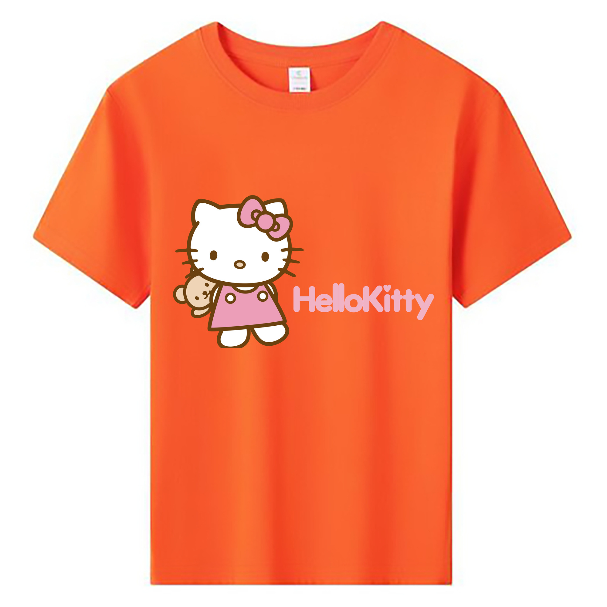 （画像用） Hello Kitty ハローキティ 綿100％キッズTシャツ（フロントプリント）