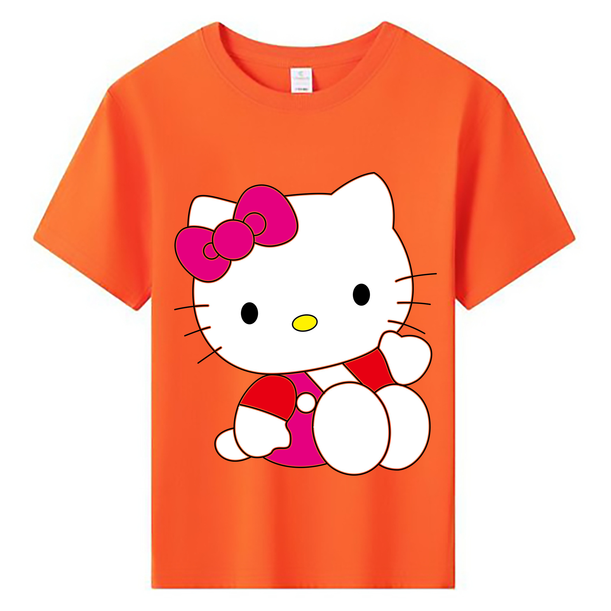 （画像用） Hello Kitty ハローキティ 綿100％キッズTシャツ（フロントプリント）