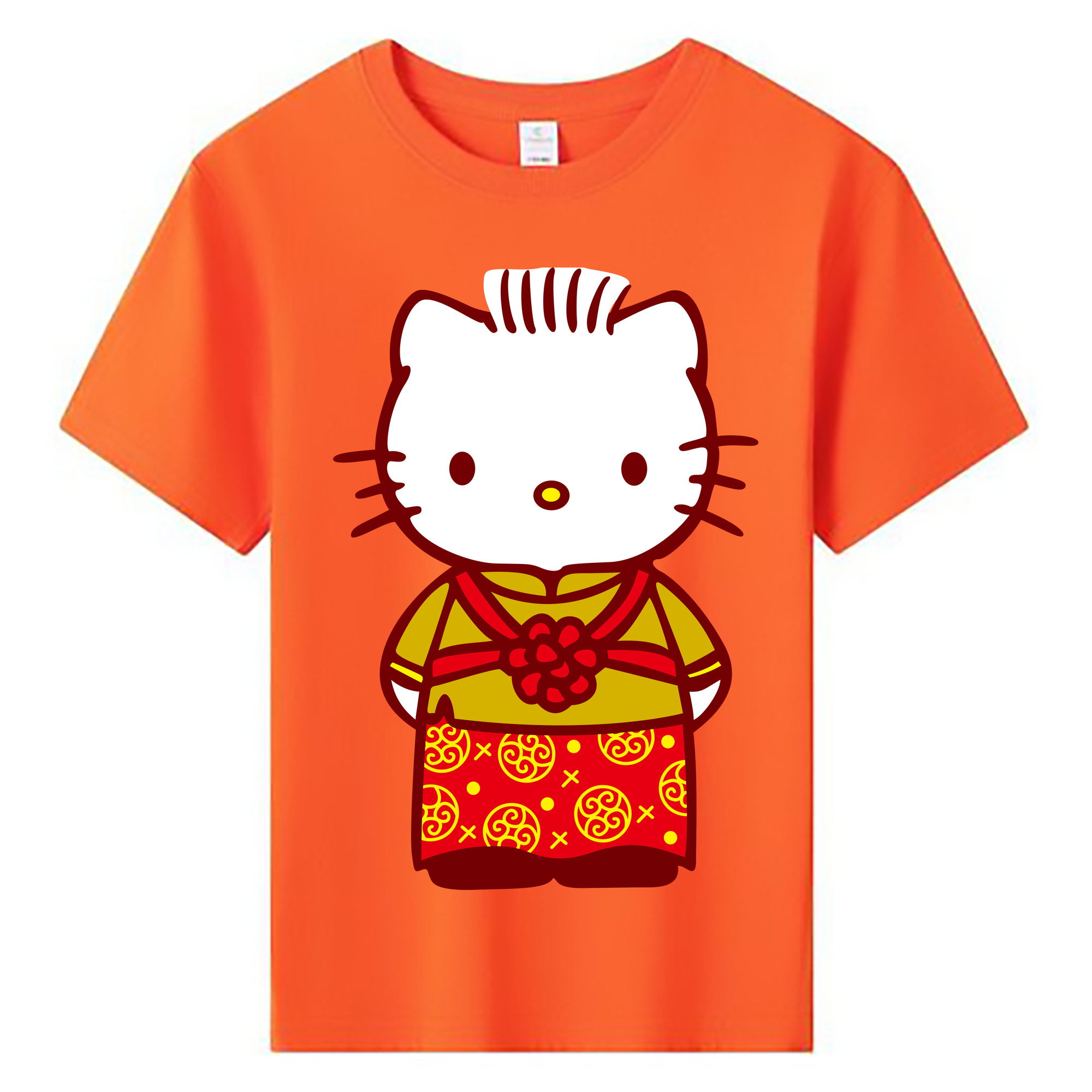 （画像用） Hello Kitty ハローキティ 綿100％キッズTシャツ（フロントプリント）