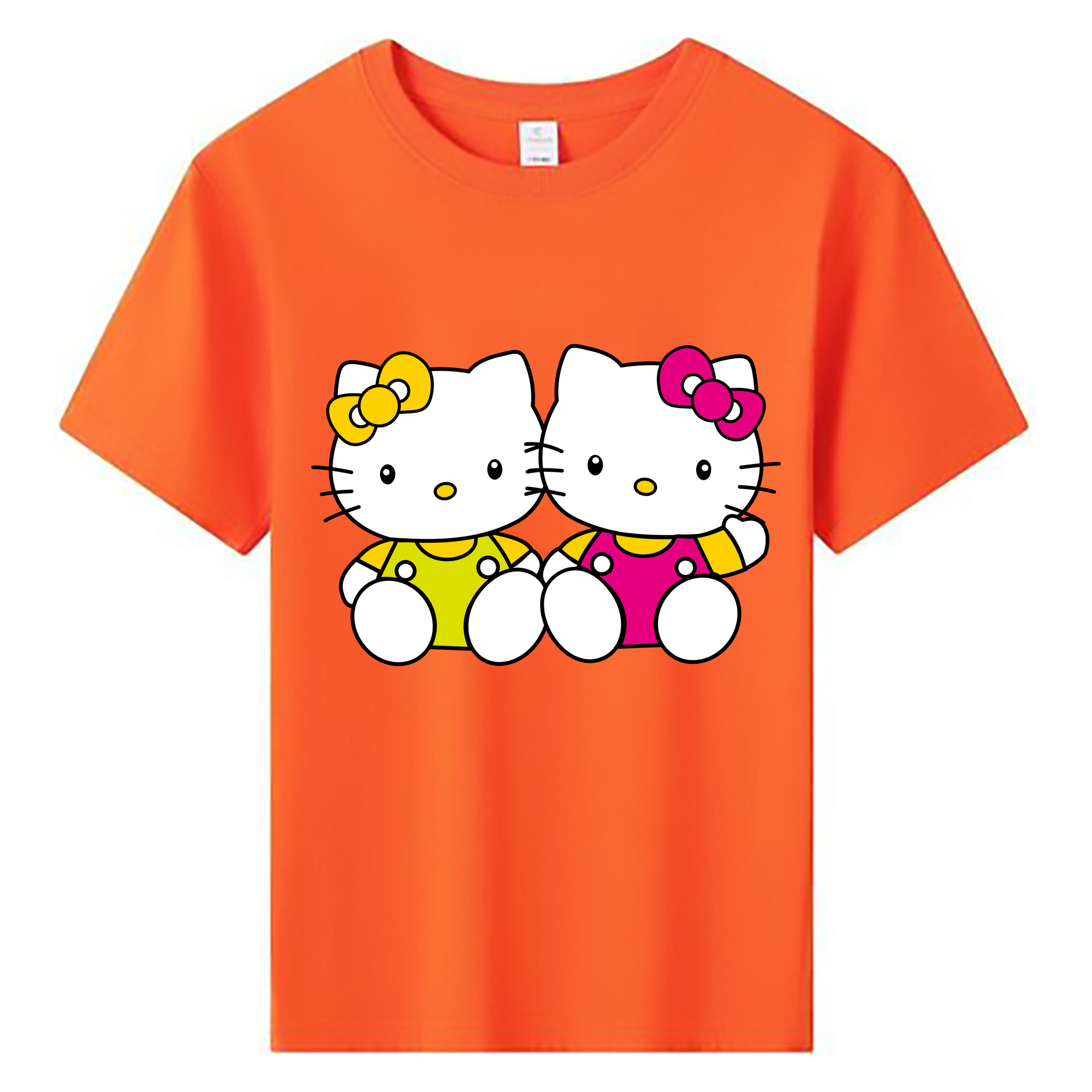 （画像用） Hello Kitty ハローキティ 綿100％キッズTシャツ（フロントプリント）