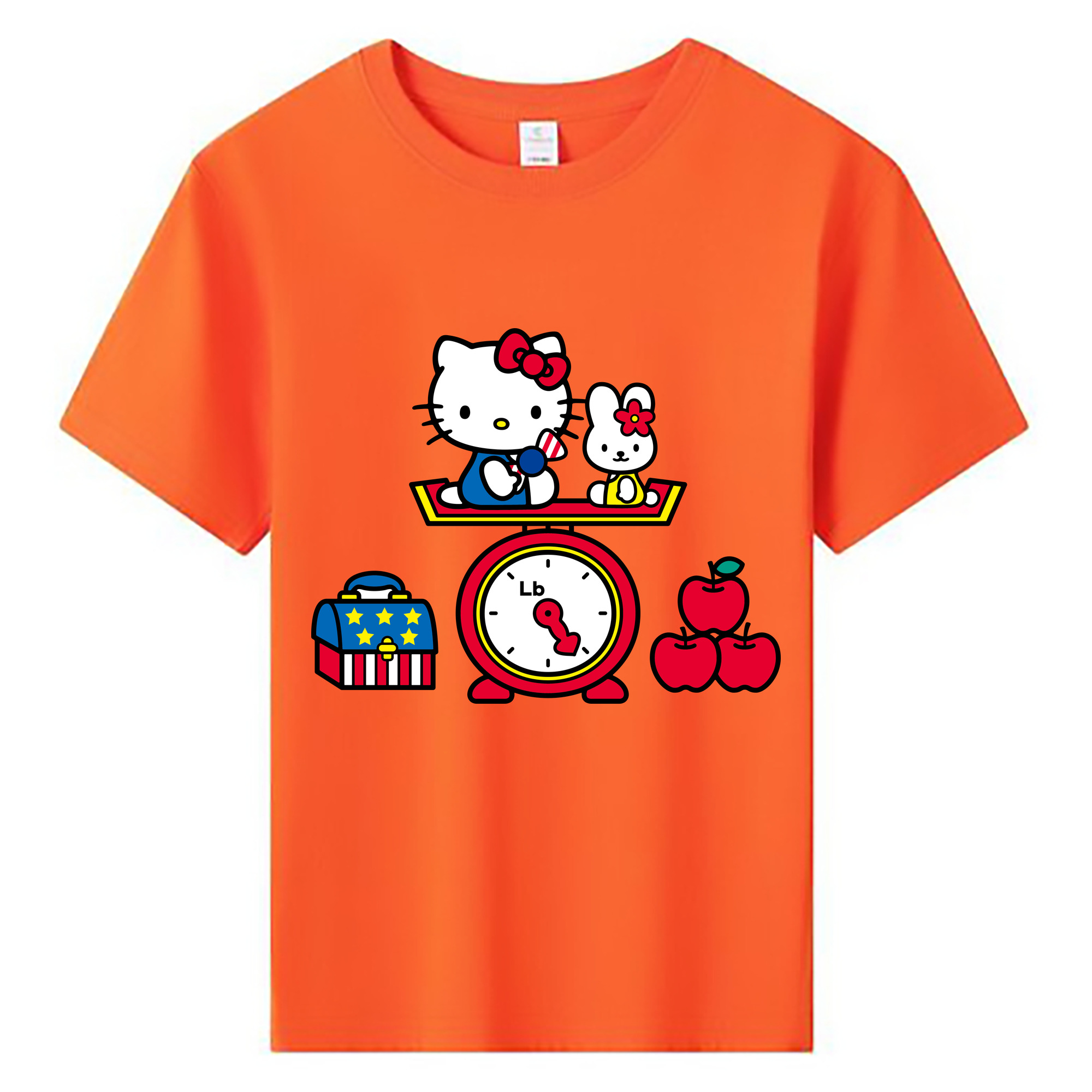 （画像用） Hello Kitty ハローキティ 綿100％キッズTシャツ（フロントプリント）