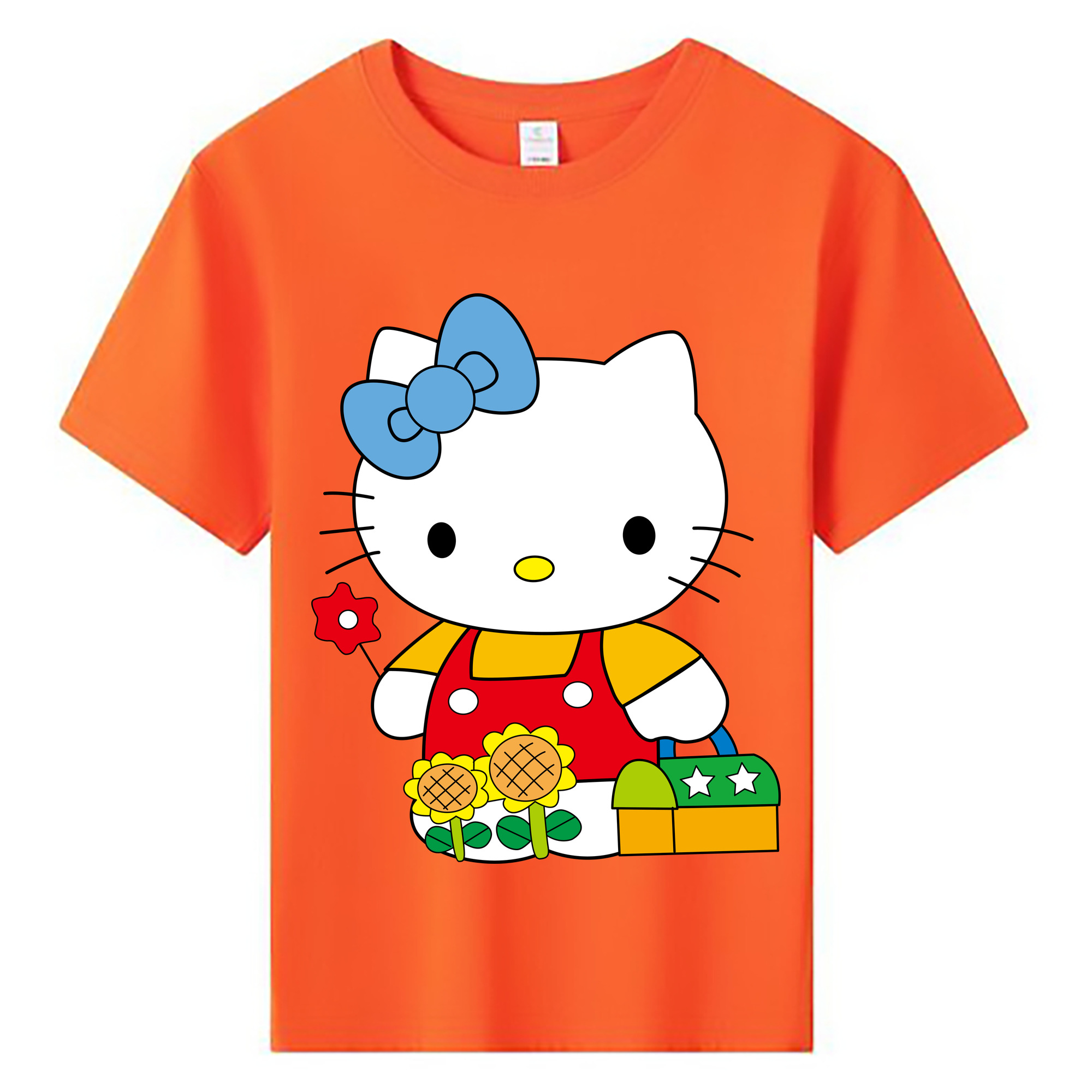 （画像用） Hello Kitty ハローキティ 綿100％キッズTシャツ（フロントプリント）