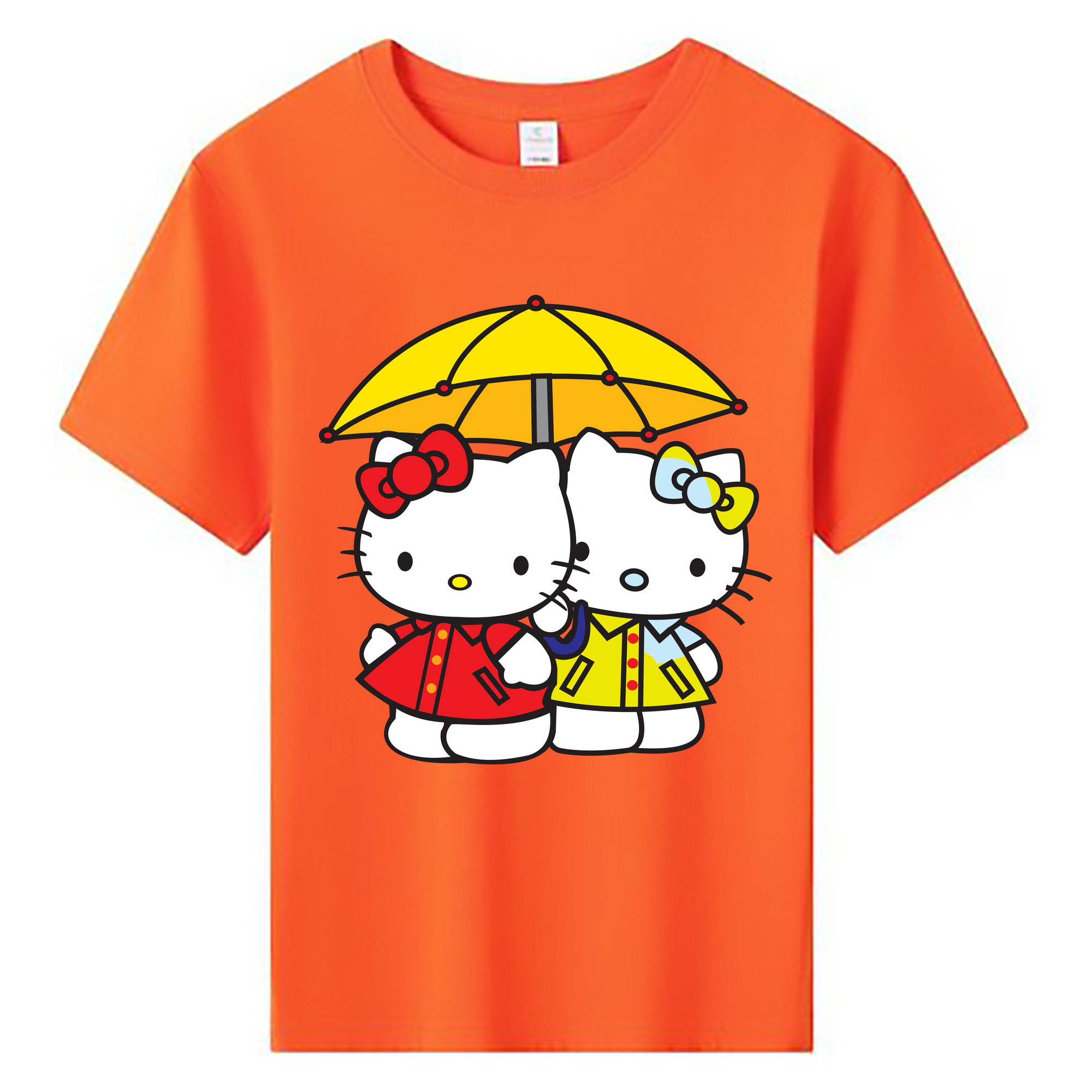 （画像用） Hello Kitty ハローキティ 綿100％キッズTシャツ（フロントプリント）