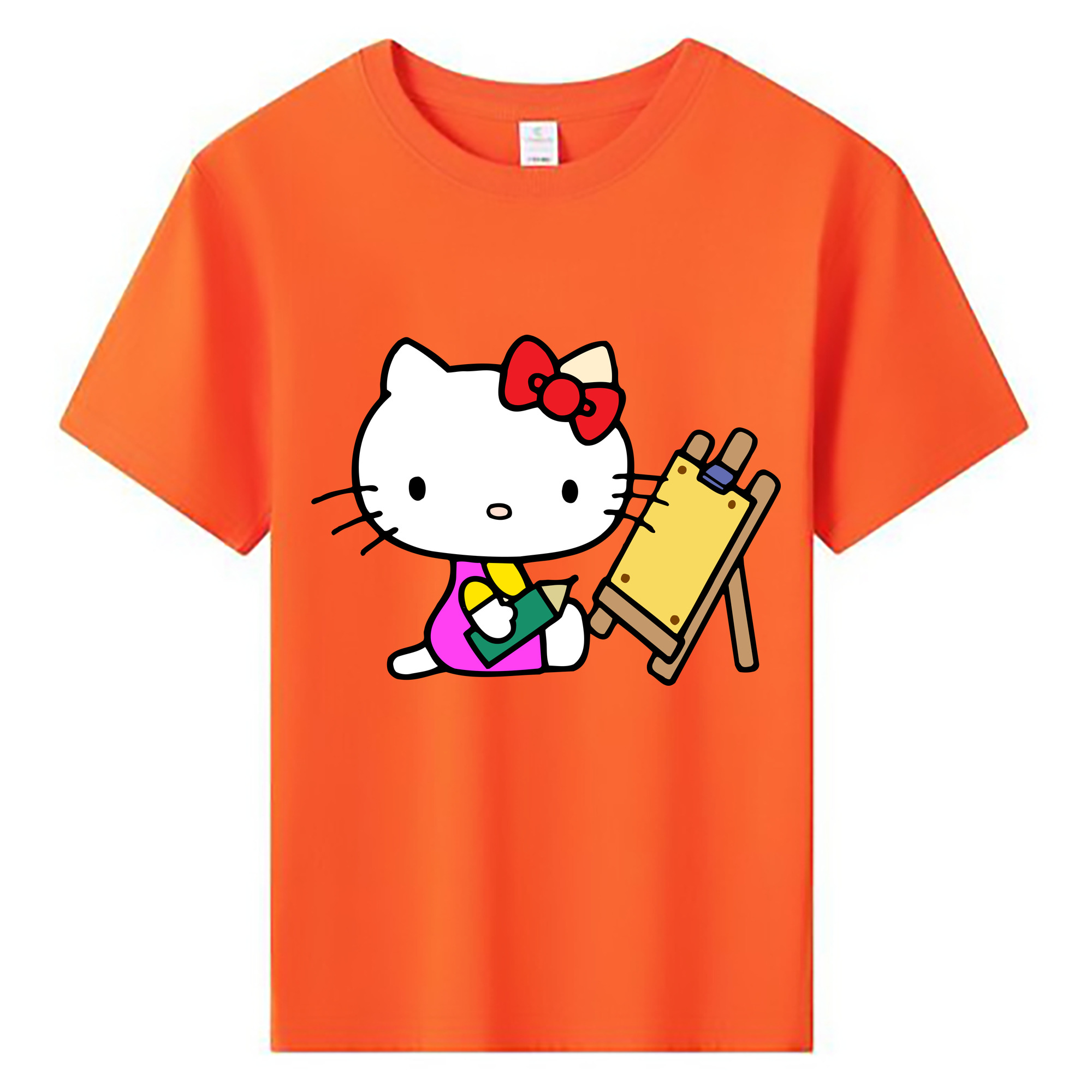 （画像用） Hello Kitty ハローキティ 綿100％キッズTシャツ（フロントプリント）