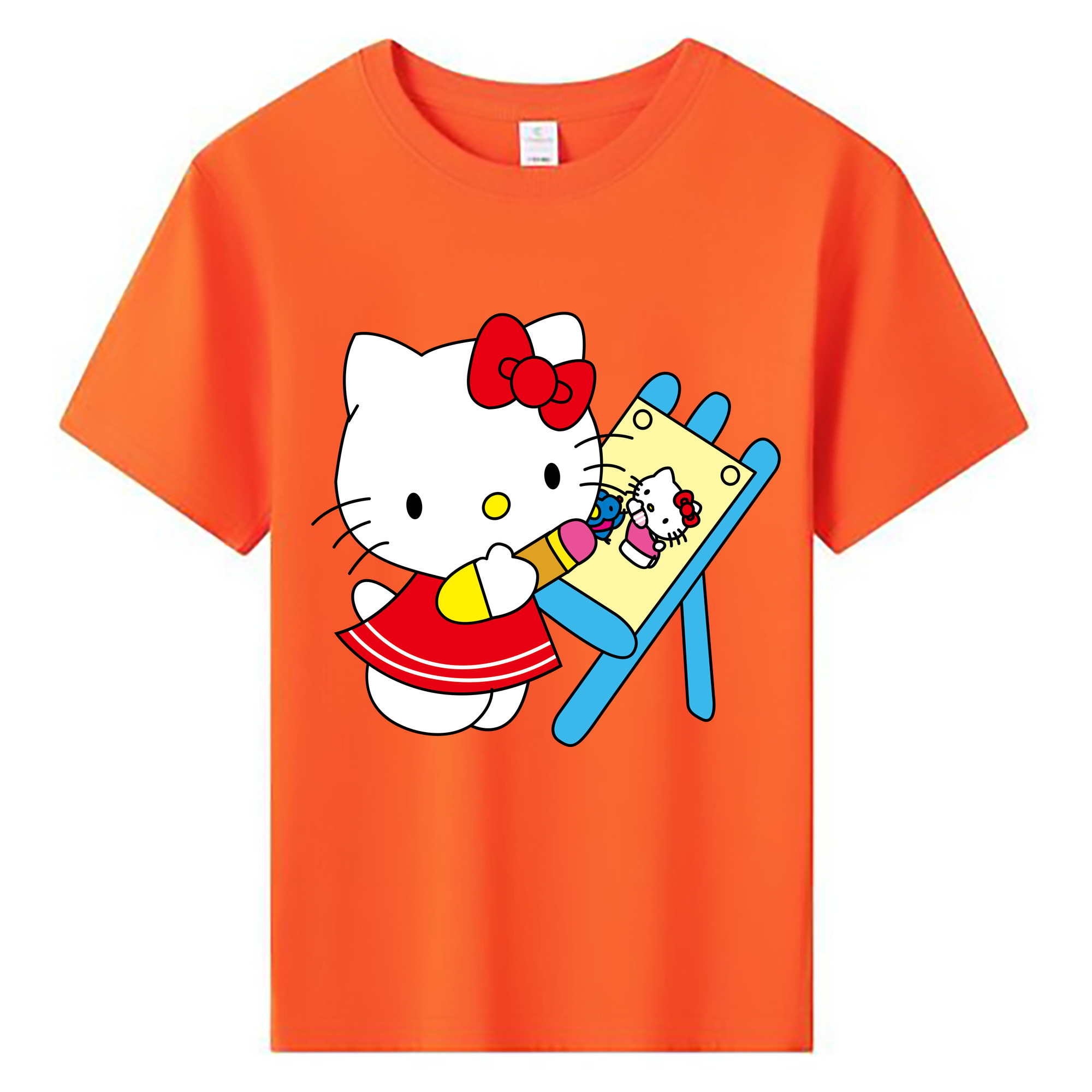 （画像用） Hello Kitty ハローキティ 綿100％キッズTシャツ（フロントプリント）