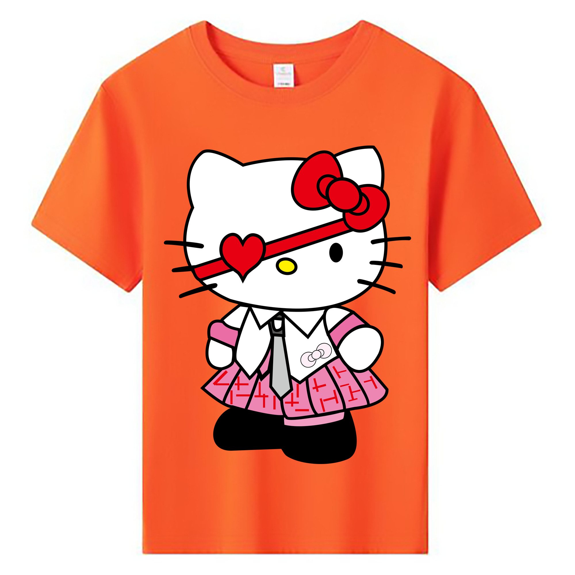 （画像用） Hello Kitty ハローキティ 綿100％キッズTシャツ（フロントプリント）