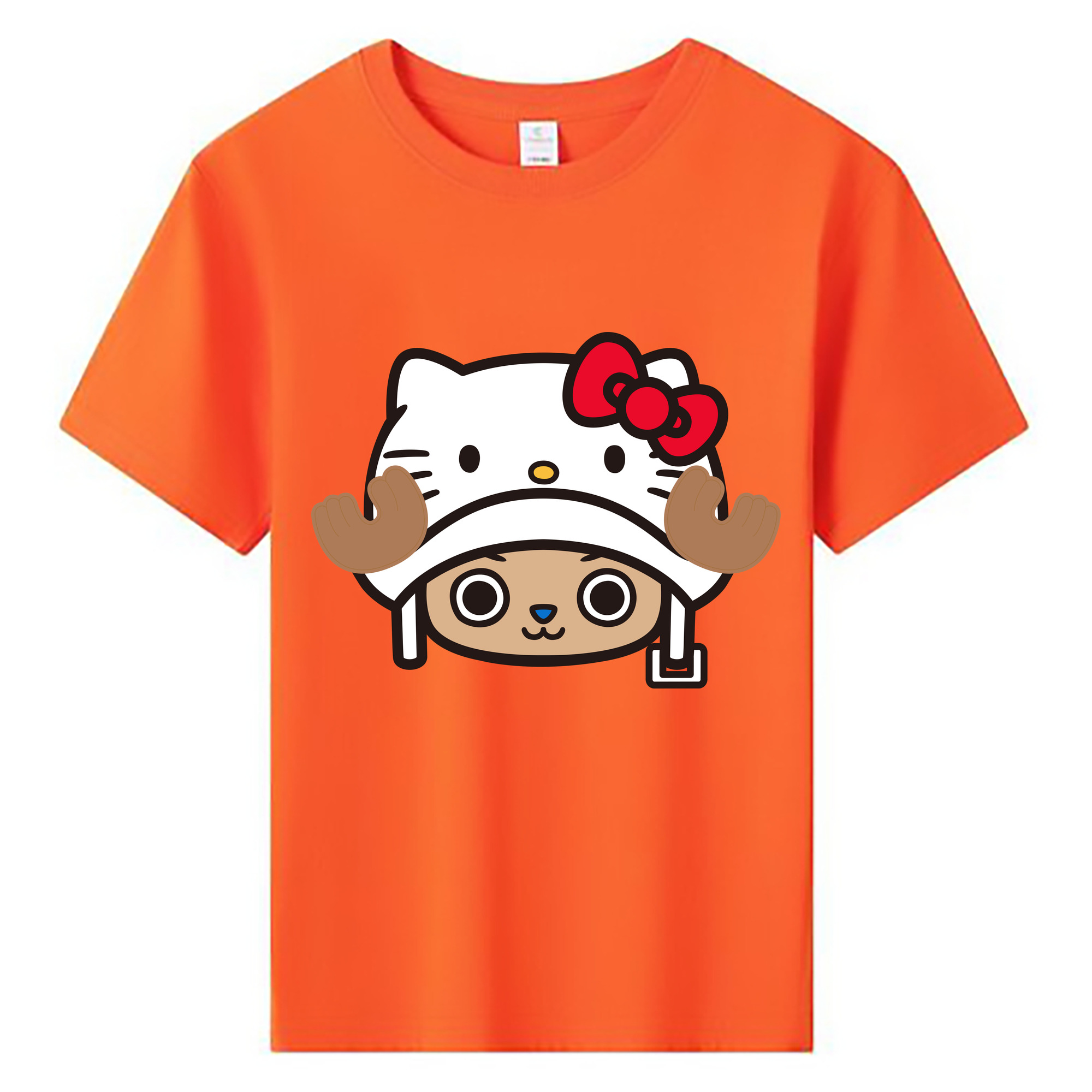 （画像用） Hello Kitty ハローキティ 綿100％キッズTシャツ（フロントプリント）