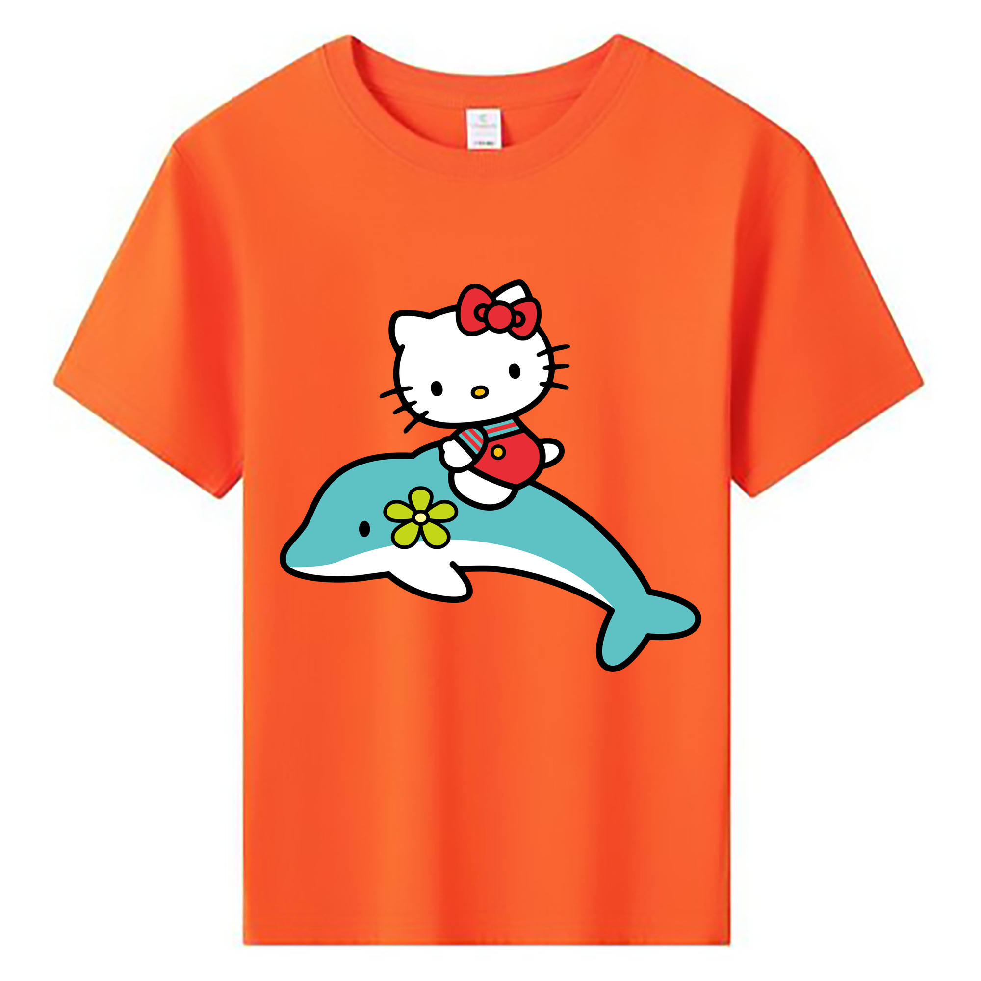 （画像用） Hello Kitty ハローキティ 綿100％キッズTシャツ（フロントプリント）
