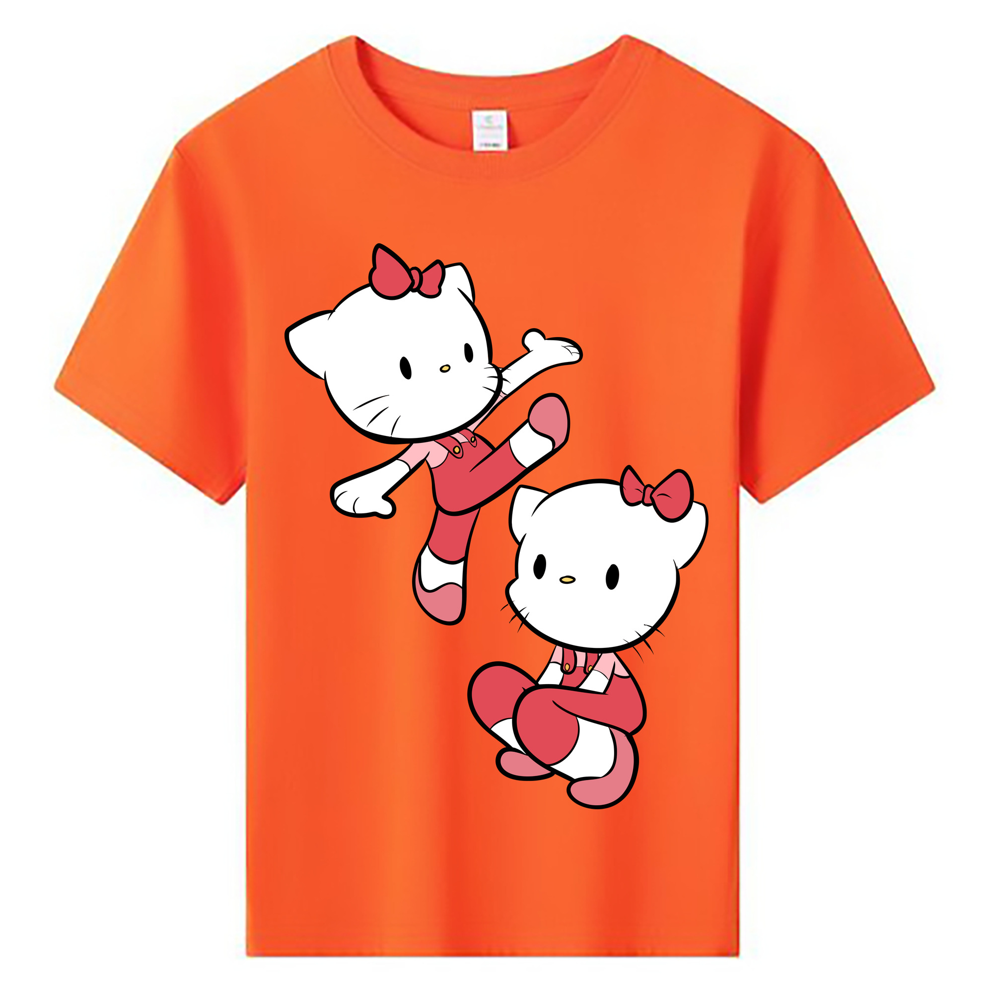 （画像用） Hello Kitty ハローキティ 綿100％キッズTシャツ（フロントプリント）
