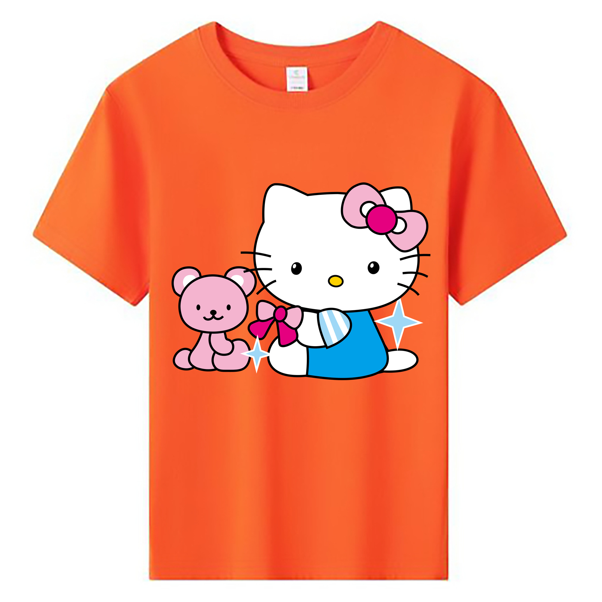 （画像用） Hello Kitty ハローキティ 綿100％キッズTシャツ（フロントプリント）