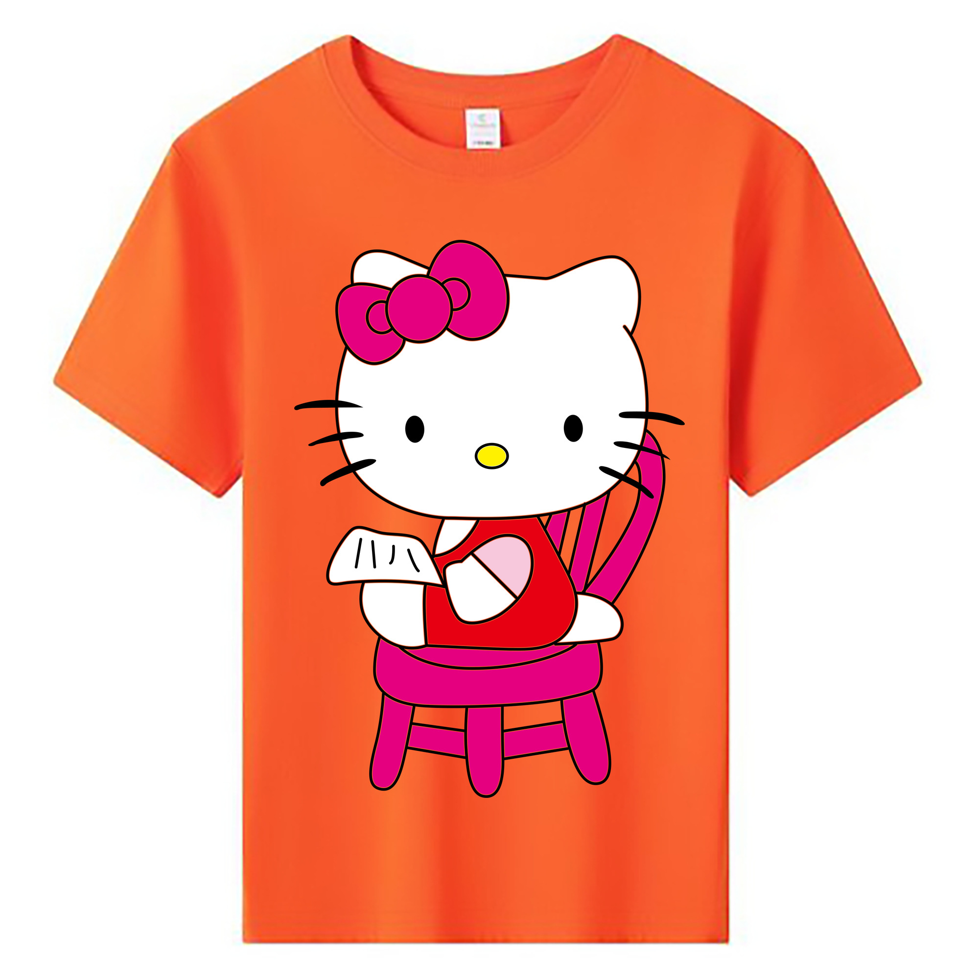 （画像用） Hello Kitty ハローキティ 綿100％キッズTシャツ（フロントプリント）
