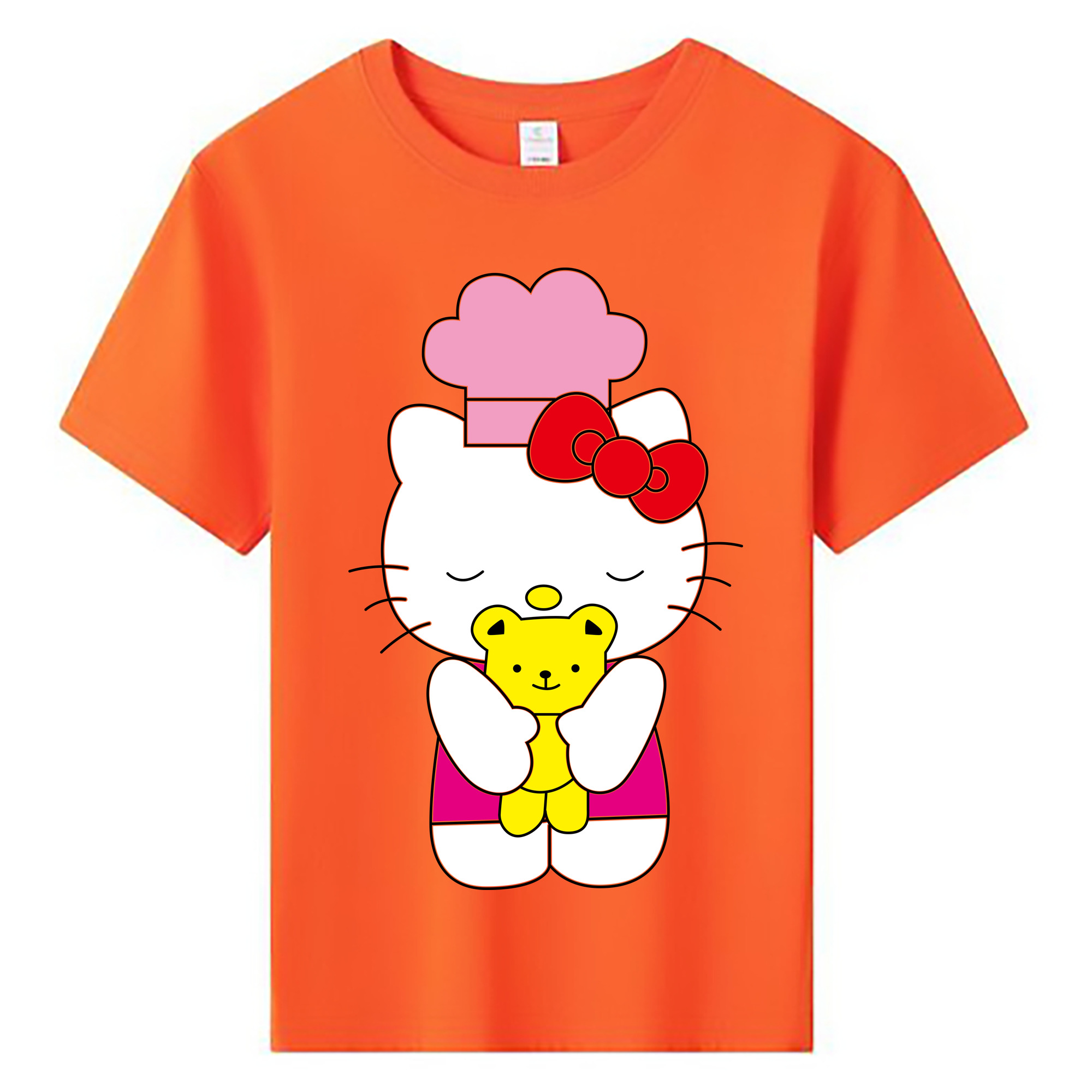 （画像用） Hello Kitty ハローキティ 綿100％キッズTシャツ（フロントプリント）