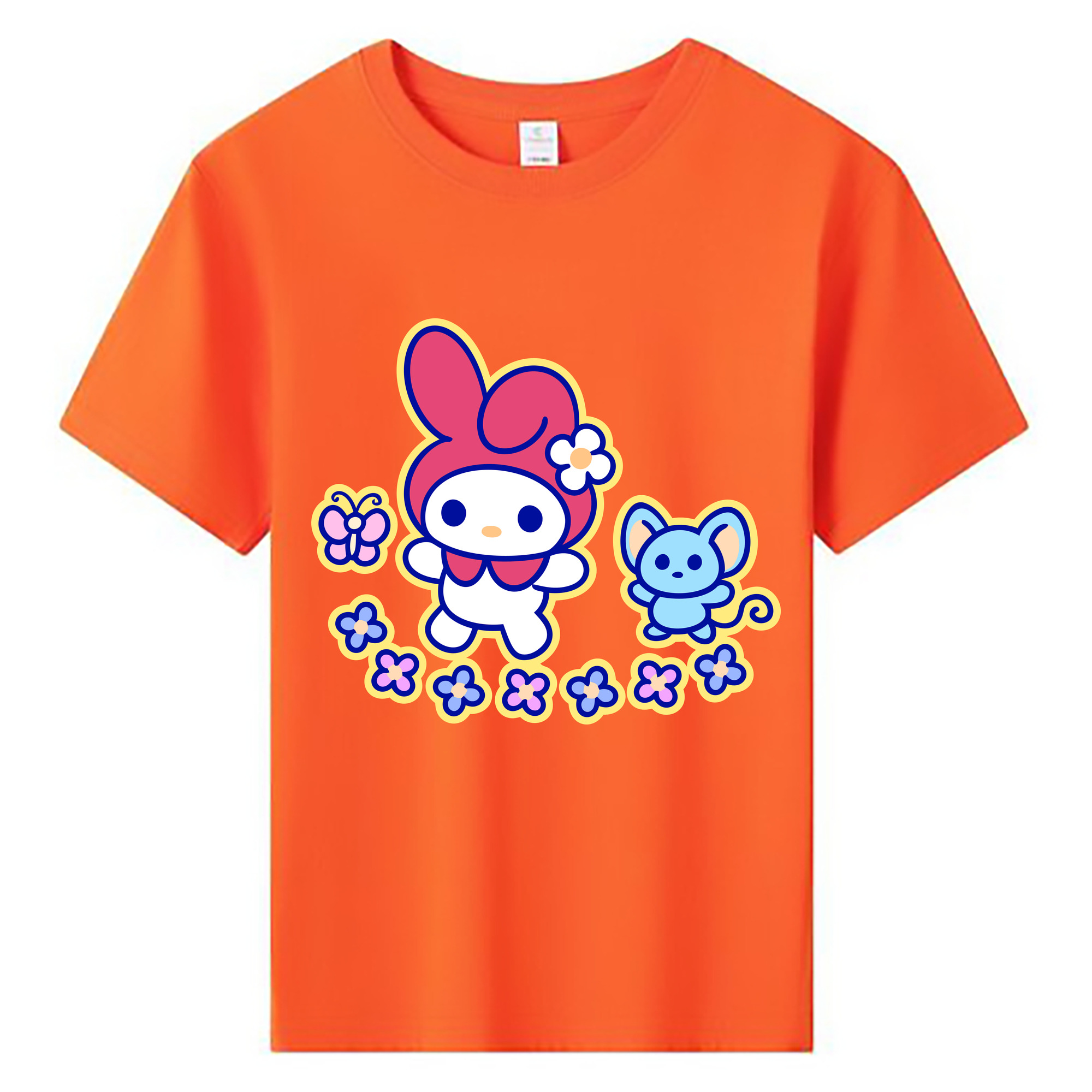 （画像用） Hello Kitty ハローキティ 綿100％キッズTシャツ（フロントプリント）