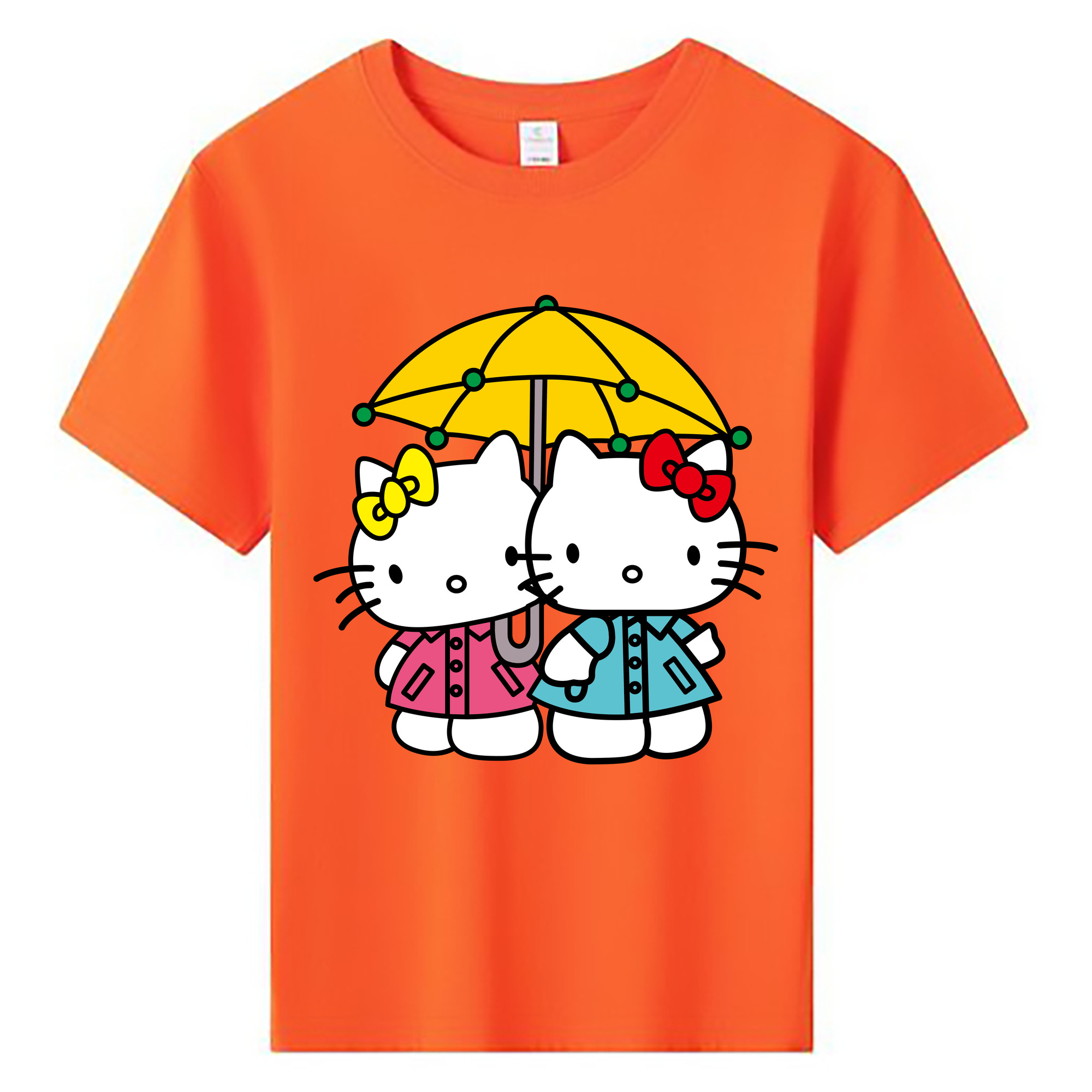 （画像用） Hello Kitty ハローキティ 綿100％キッズTシャツ（フロントプリント）