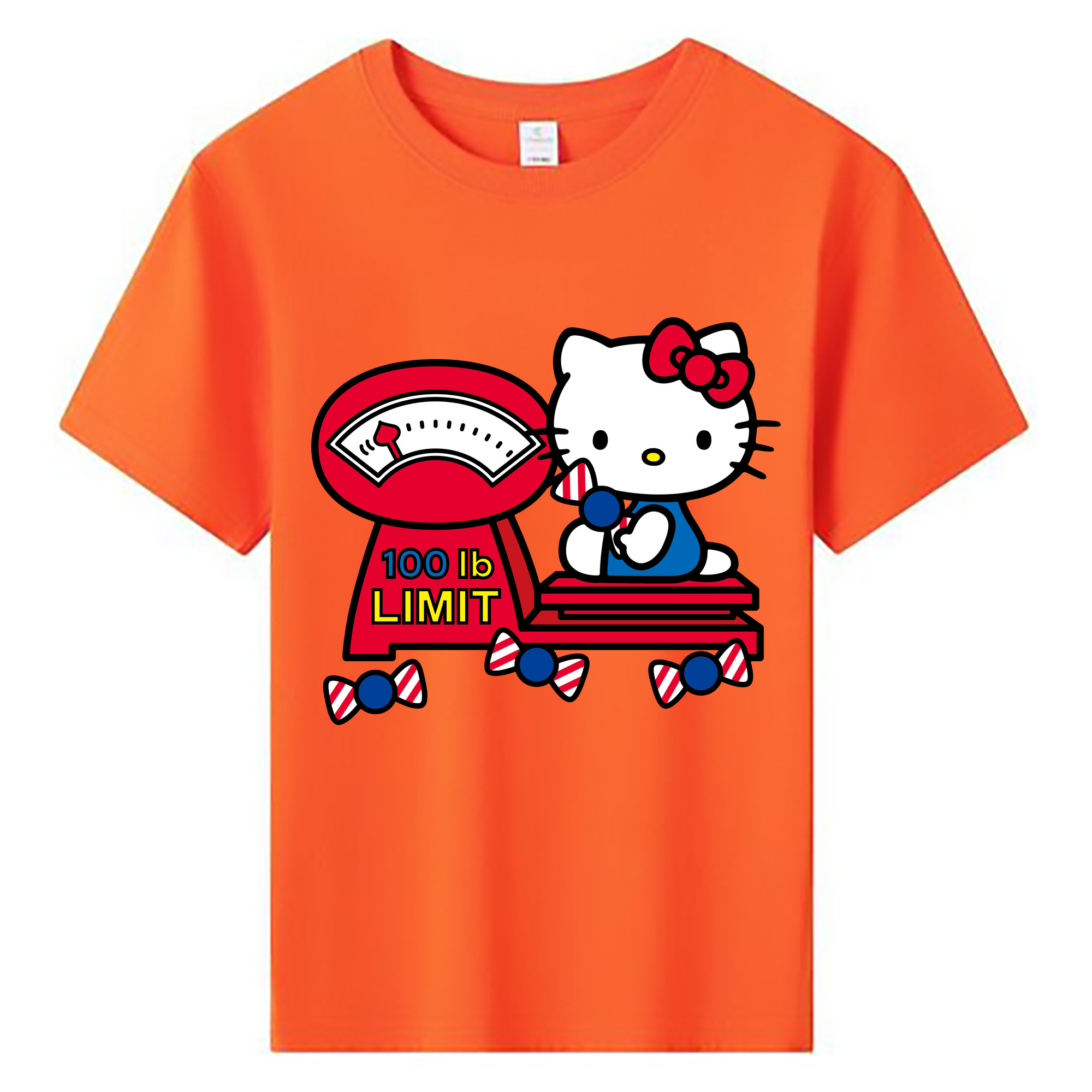 （画像用） Hello Kitty ハローキティ 綿100％キッズTシャツ（フロントプリント）