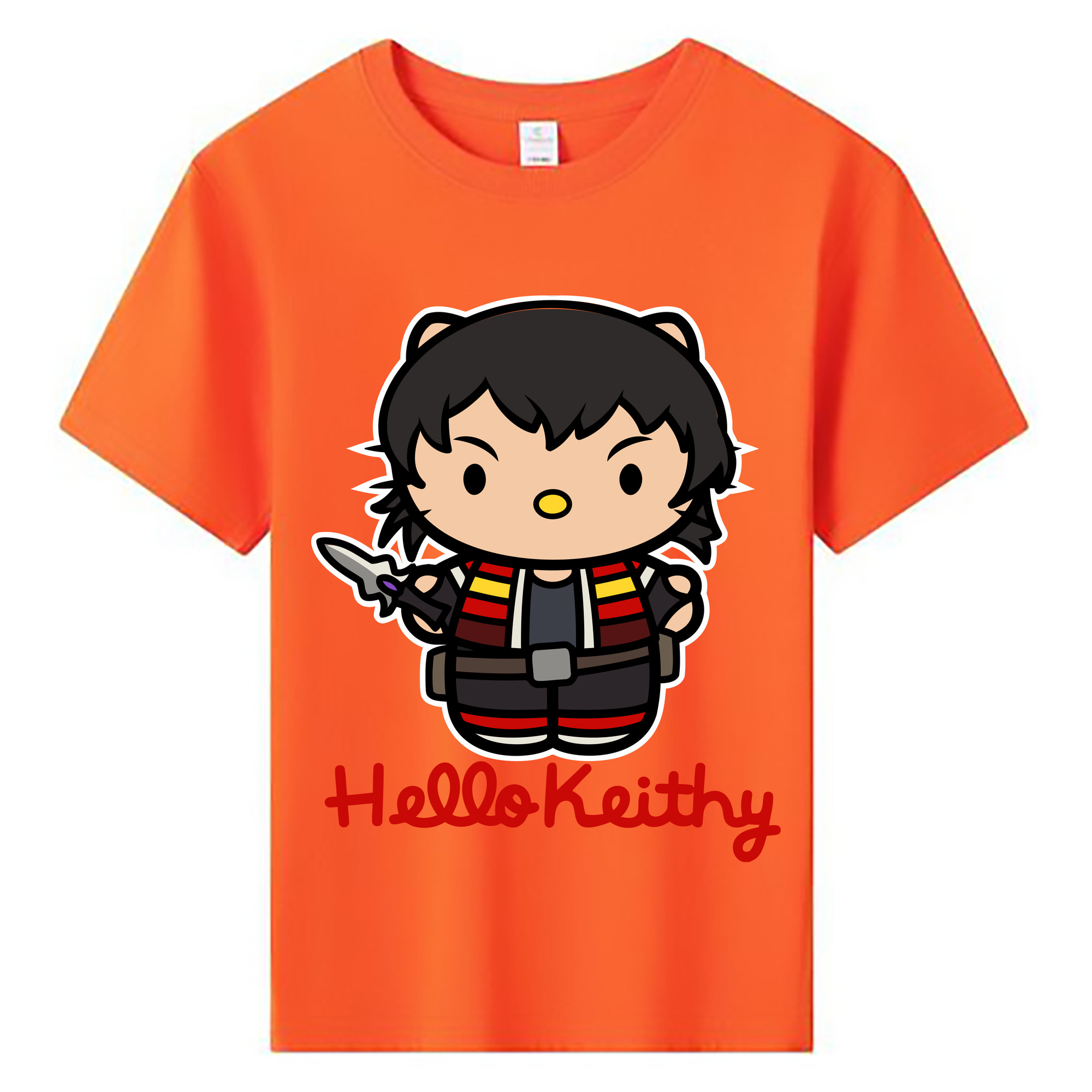 （画像用） Hello Kitty ハローキティ 綿100％キッズTシャツ（フロントプリント）