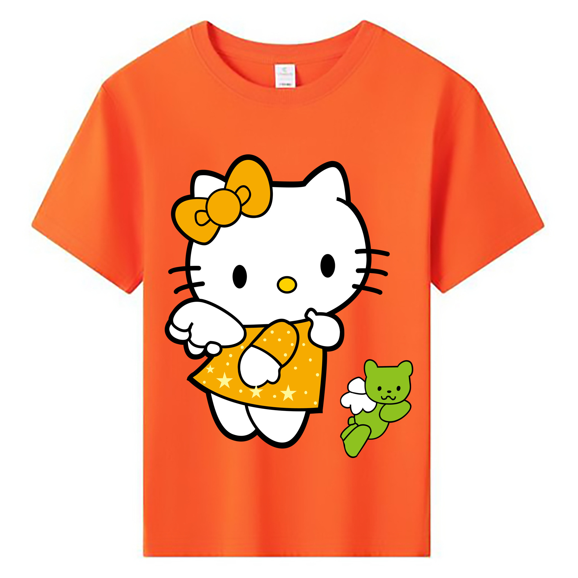 （画像用） Hello Kitty ハローキティ 綿100％キッズTシャツ（フロントプリント）