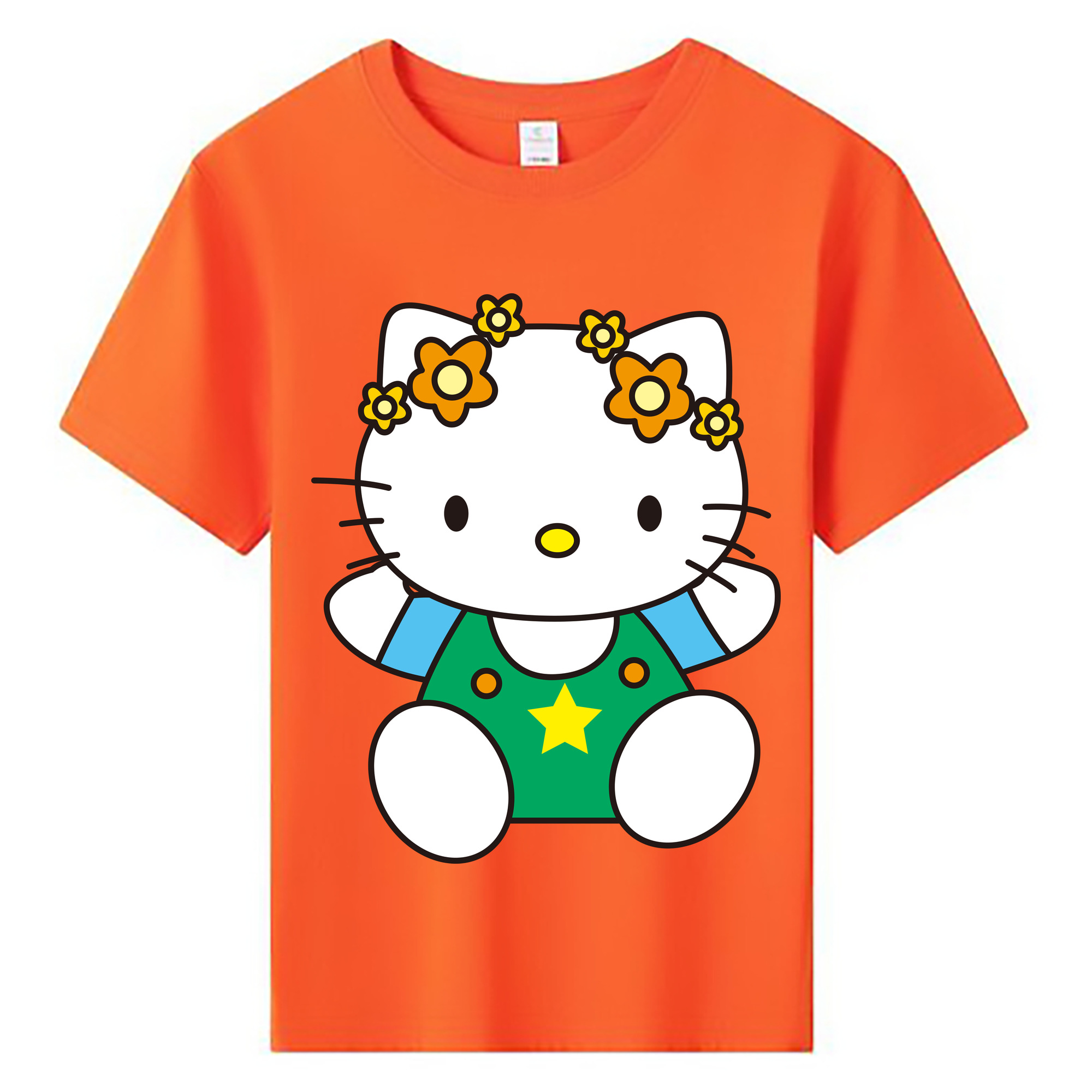 （画像用） Hello Kitty ハローキティ 綿100％キッズTシャツ（フロントプリント）