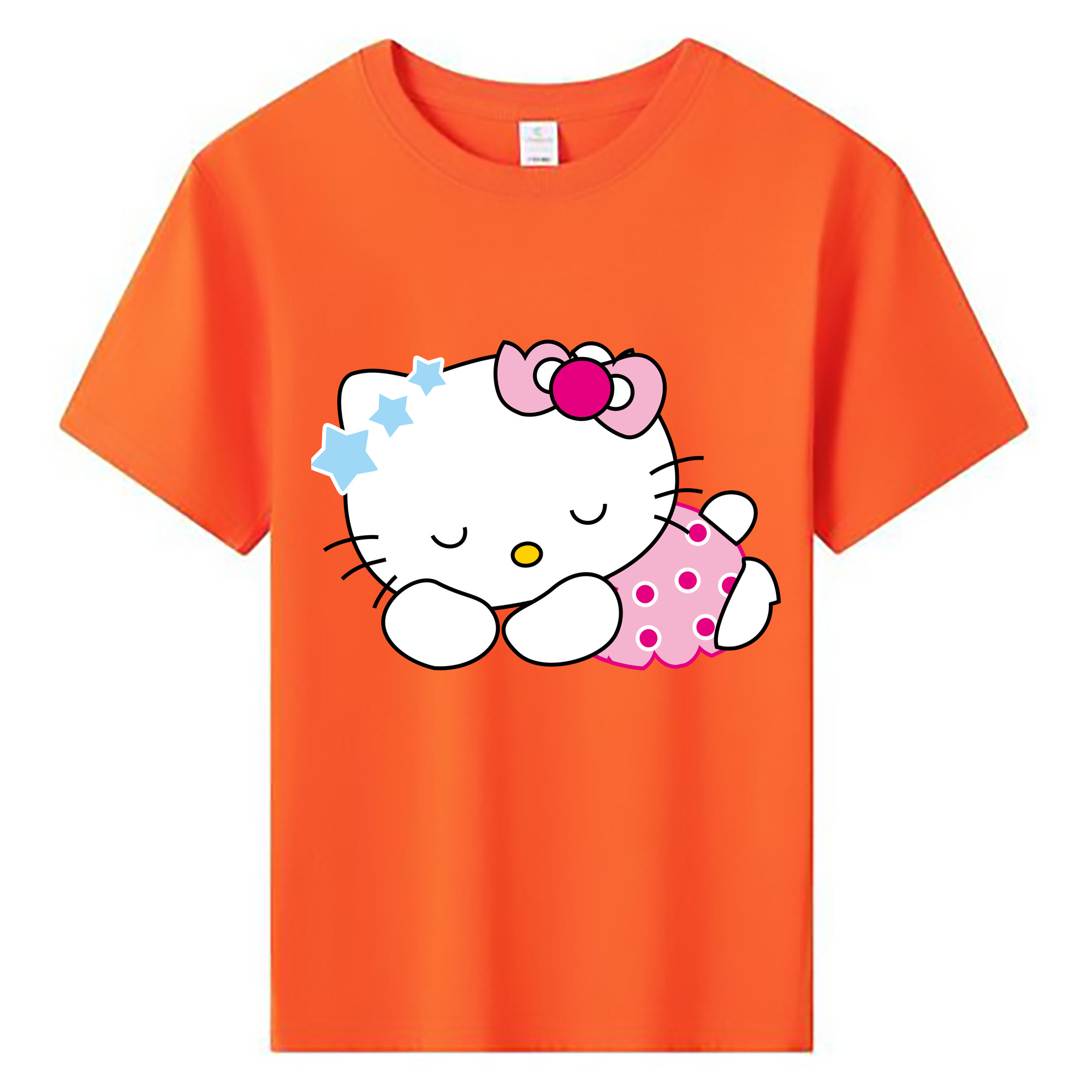 （画像用） Hello Kitty ハローキティ 綿100％キッズTシャツ（フロントプリント）