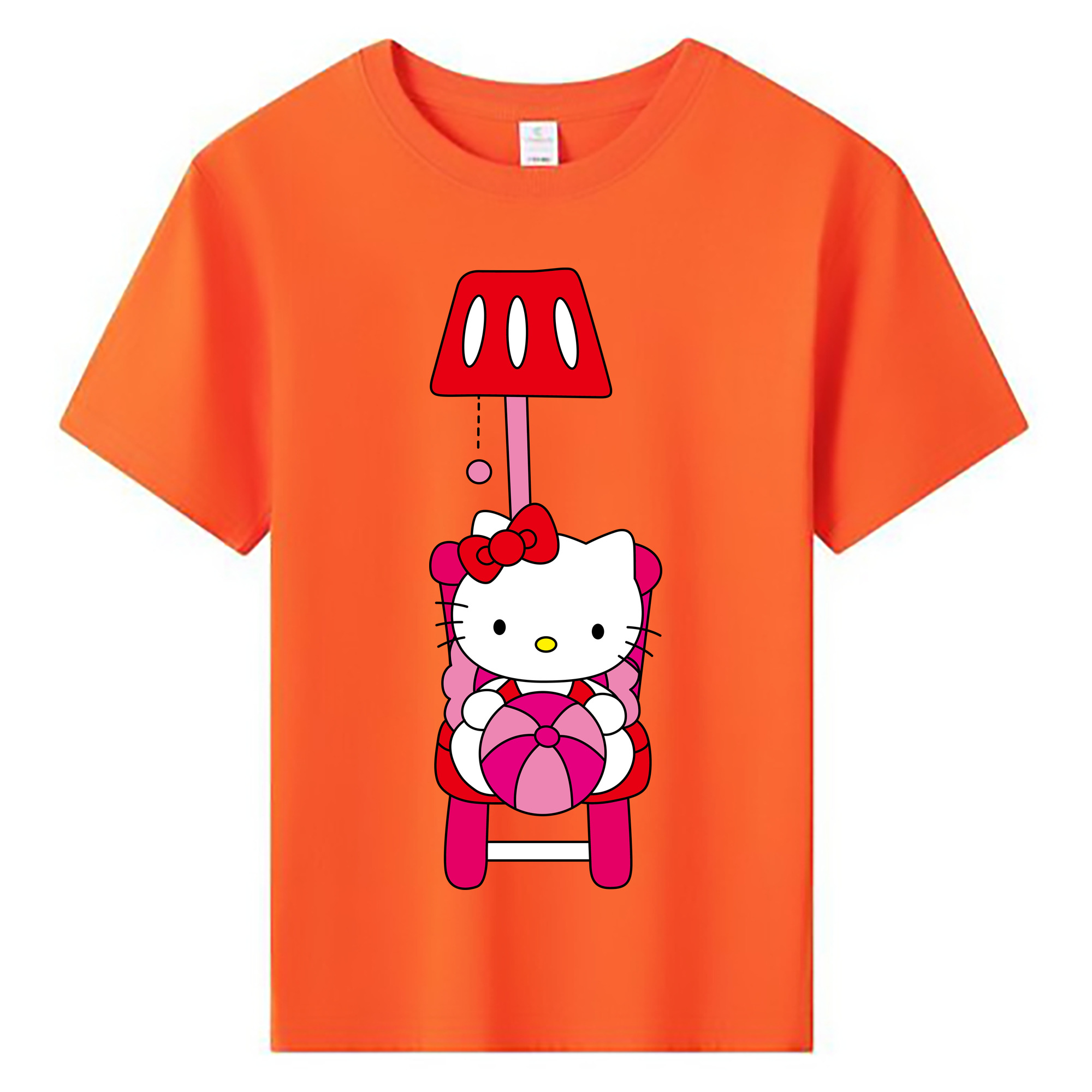 （画像用） Hello Kitty ハローキティ 綿100％キッズTシャツ（フロントプリント）